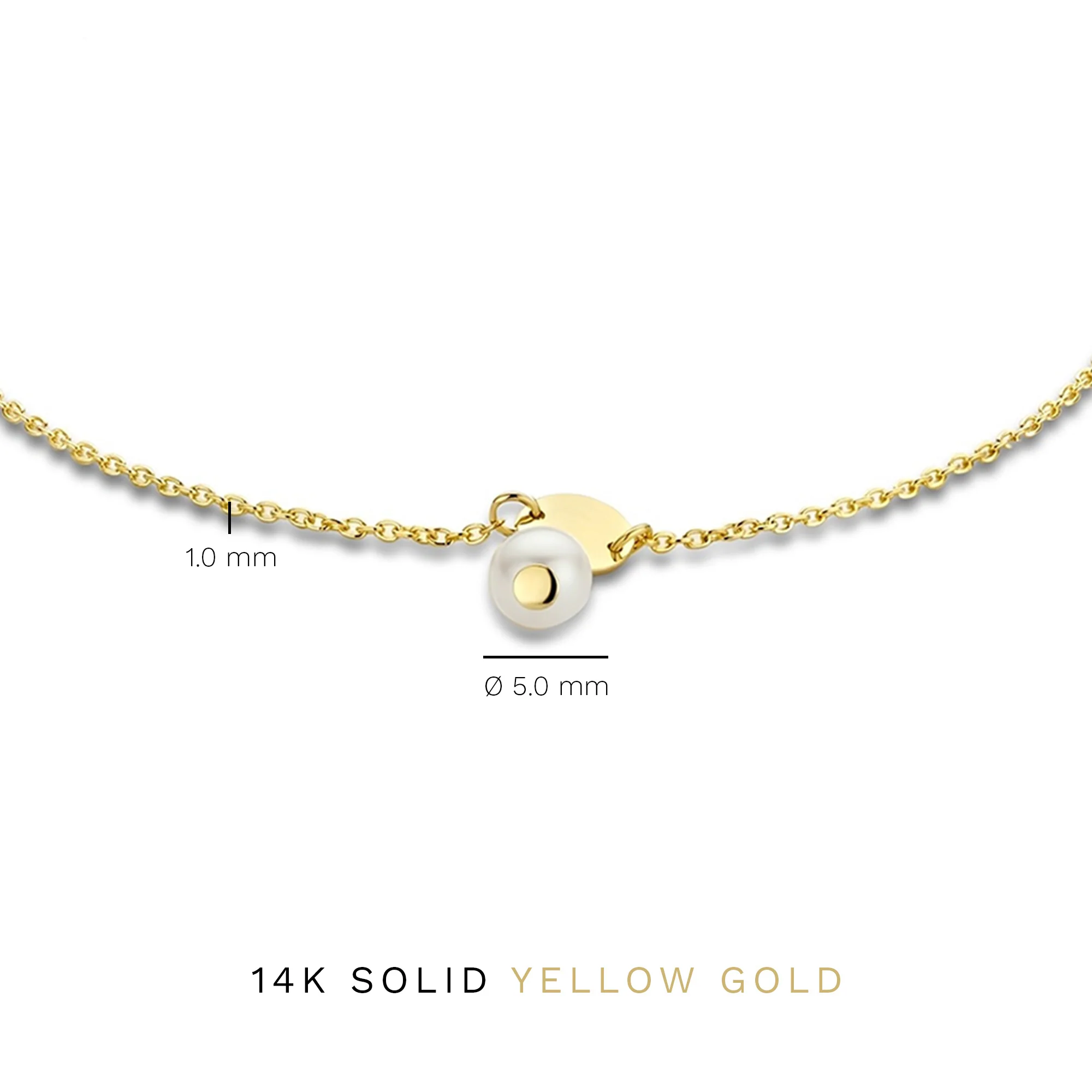 Isabel Bernard Belleville Luna 14 Carat Golden Bracelet IB320020 (Length: 16.00-18.00 cm) - Image 5