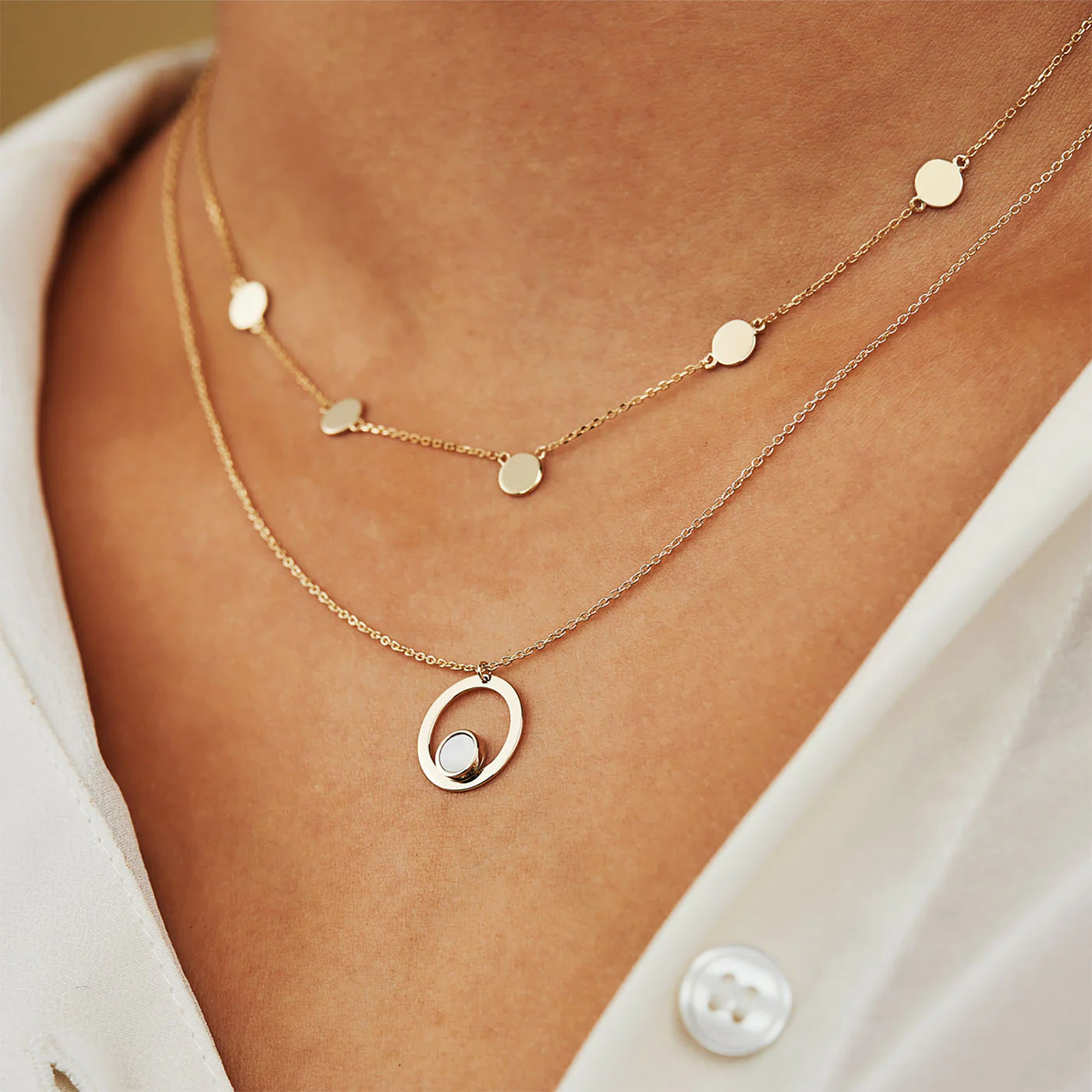 Isabel Bernard Belleville Nova 14 Carat Golden Necklace IB340029 (Length: 40.00-45.00 cm) - Image 3