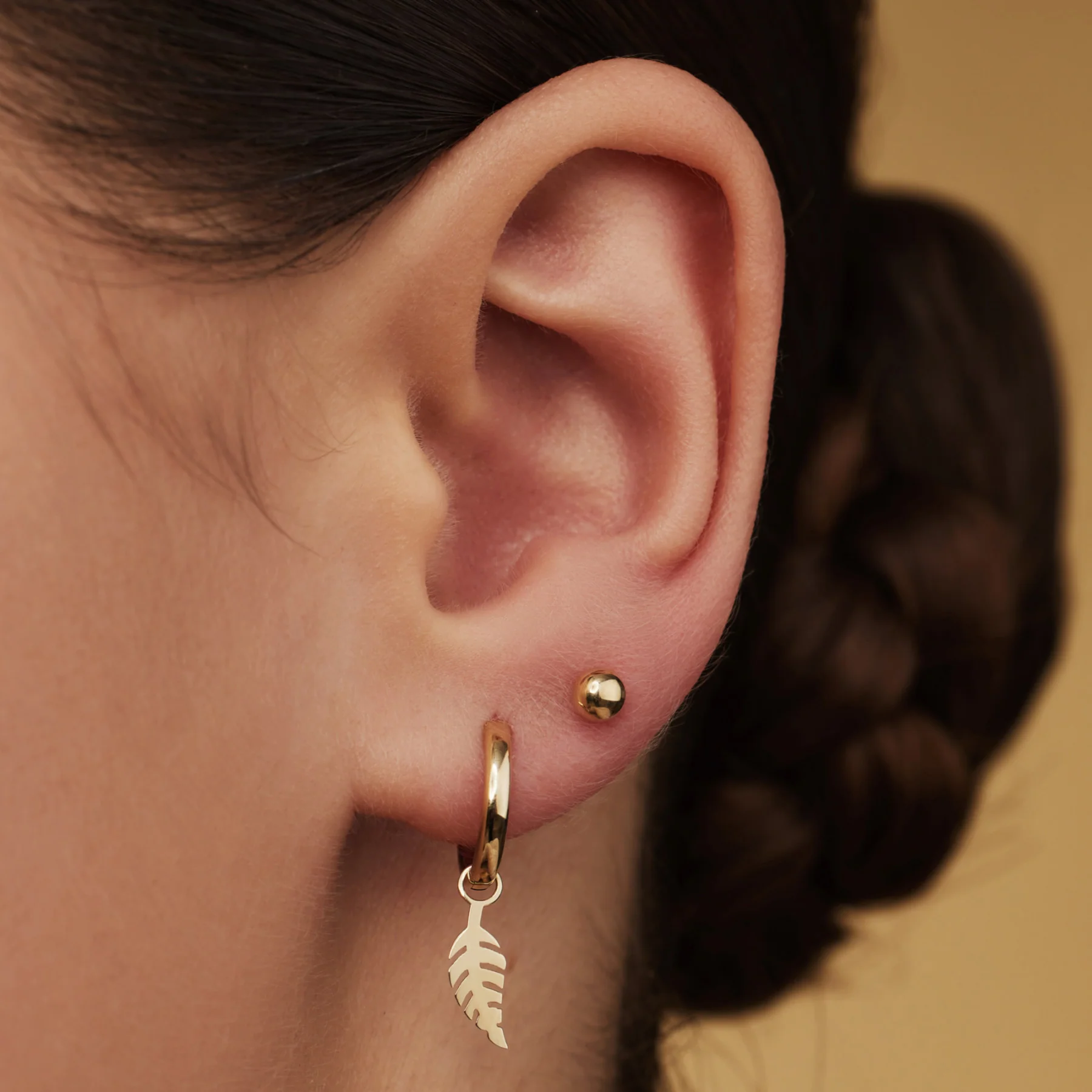 Isabel Bernard Cadeau d´Isabel 14 Carat Golden Earrings Set IB90119 - Image 2