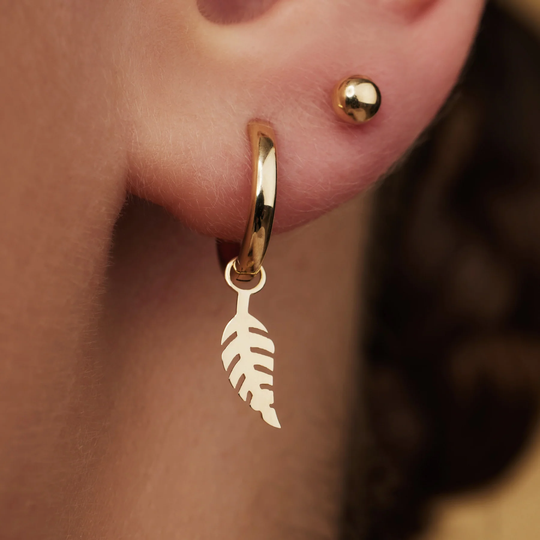 Isabel Bernard Cadeau d´Isabel 14 Carat Golden Earrings Set IB90119 - Image 3
