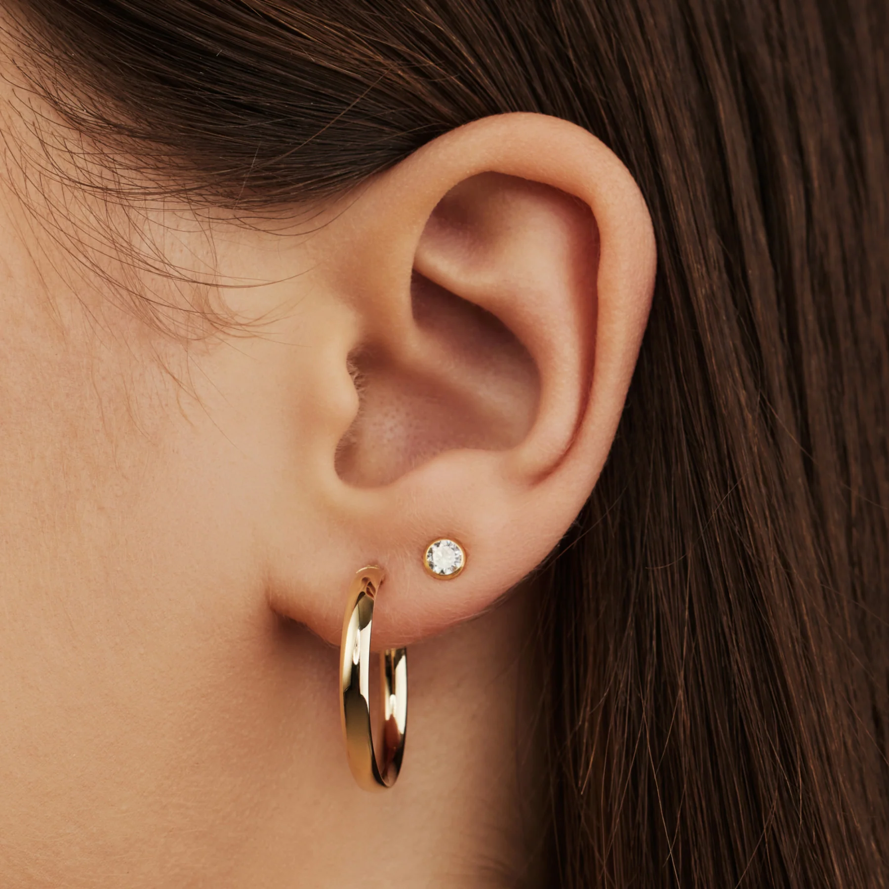 Isabel Bernard Cadeau d´Isabel 14 Carat Golden Earrings Set IB90121 - Image 2