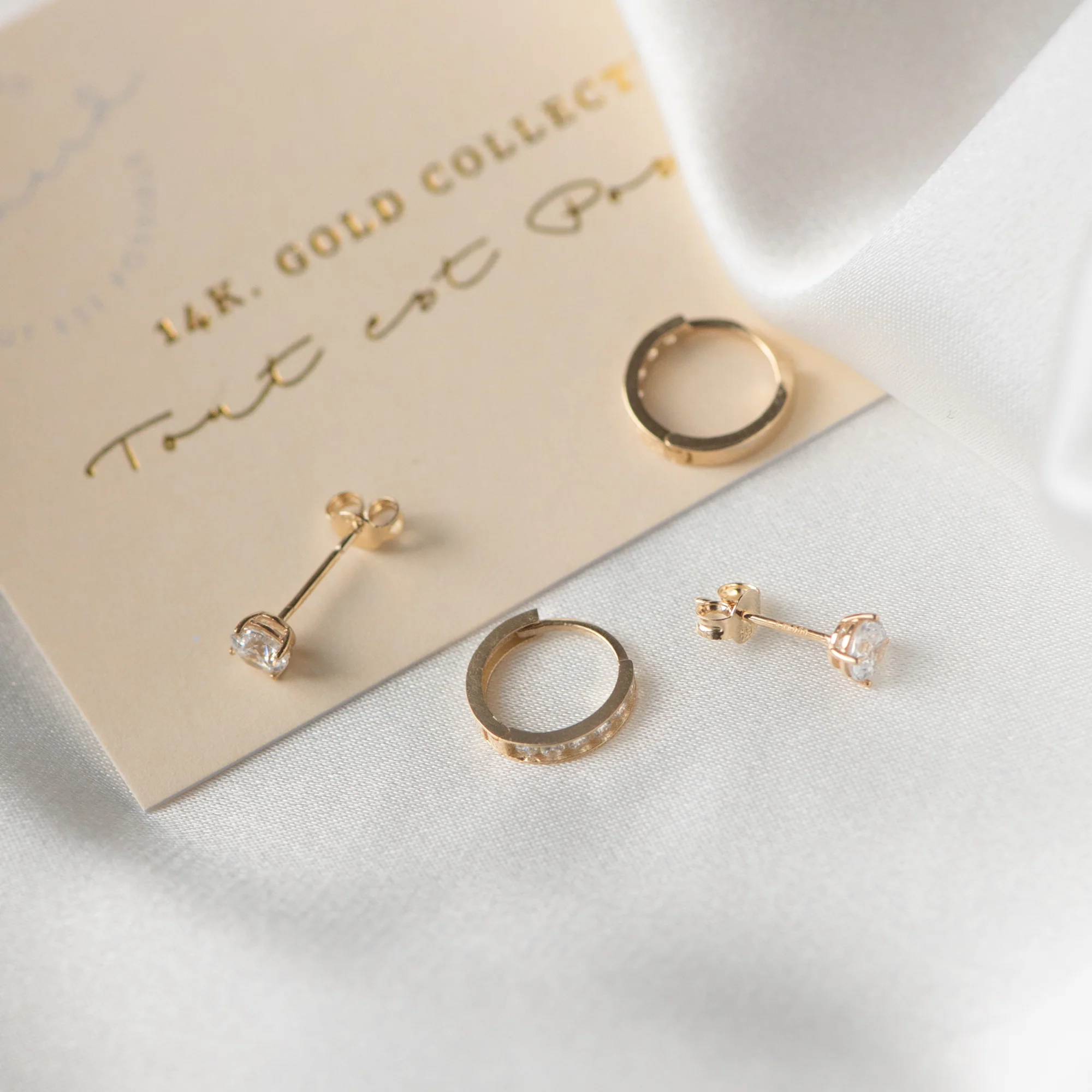 Isabel Bernard Cadeau d'Isabel 14 Carat Golden Earparty giftset IB90054 - Image 4