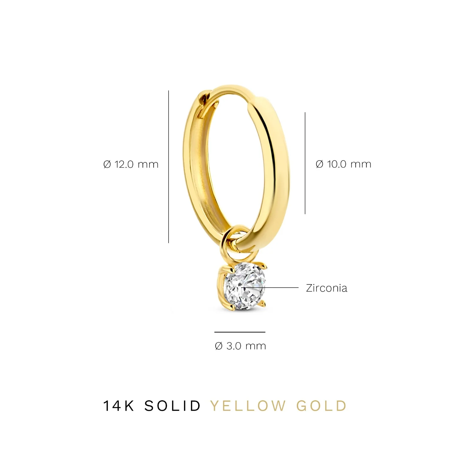 Isabel Bernard Cadeau d'Isabel 14 Carat Golden Earrings set IB90079 - Image 7