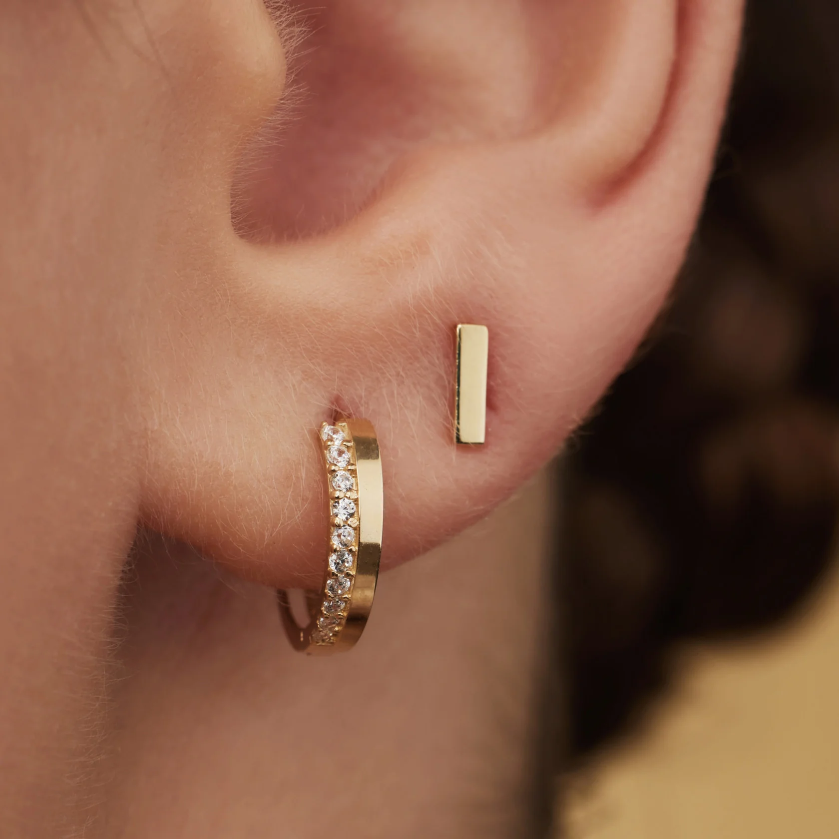 Isabel Bernard Cadeau d'Isabel 14 Carat Golden Earrings Set IB90096 - Image 3