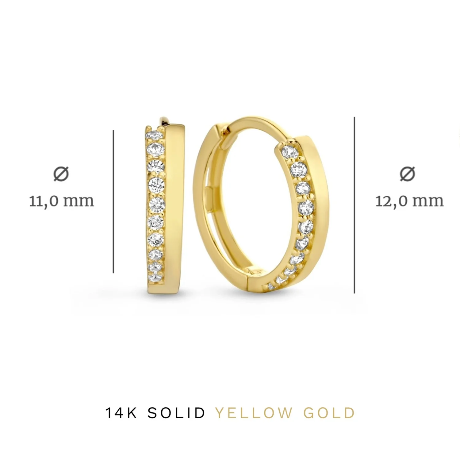 Isabel Bernard Cadeau d'Isabel 14 Carat Golden Earrings Set IB90096 - Image 7