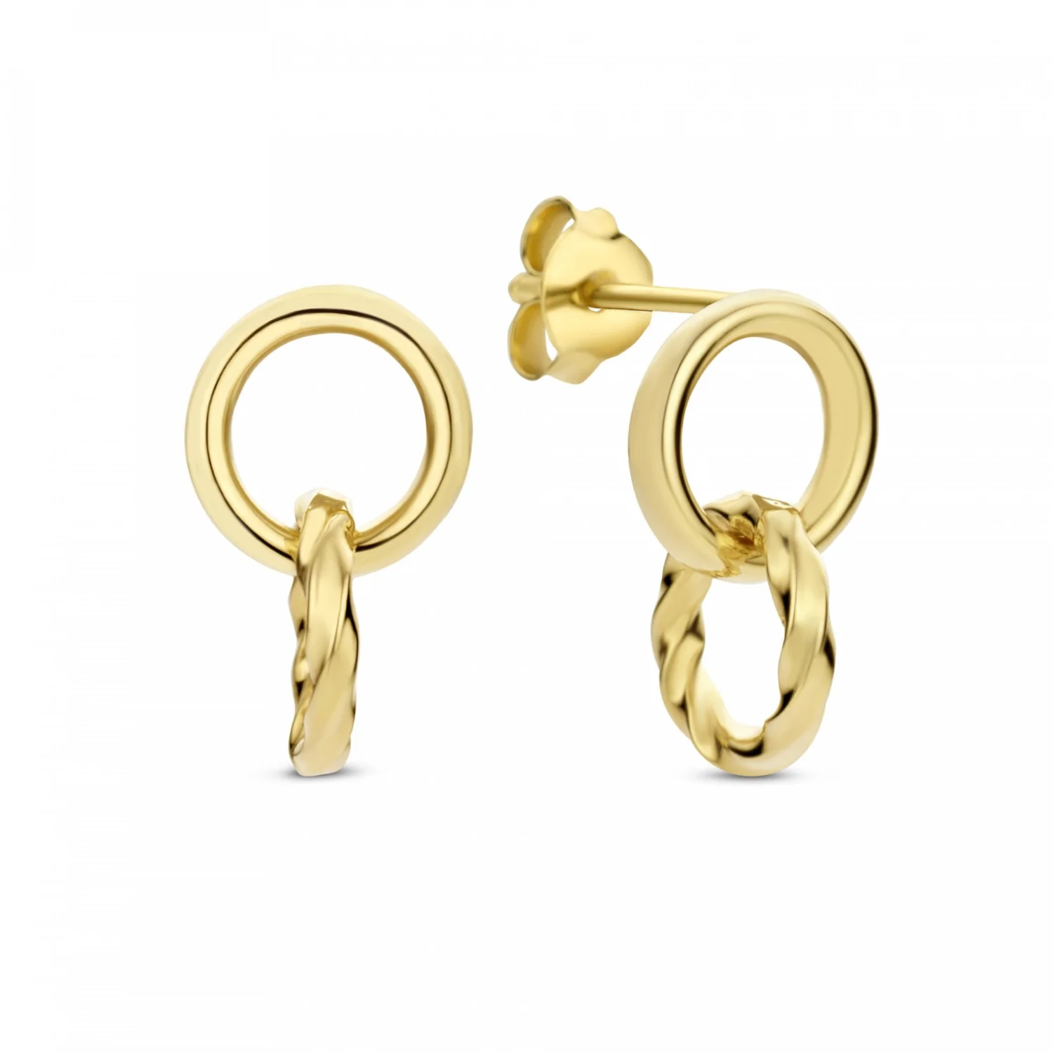 Isabel Bernard Cadeau D'Isabel 14 Carat Golden Earrings Set IB90146 - Image 4