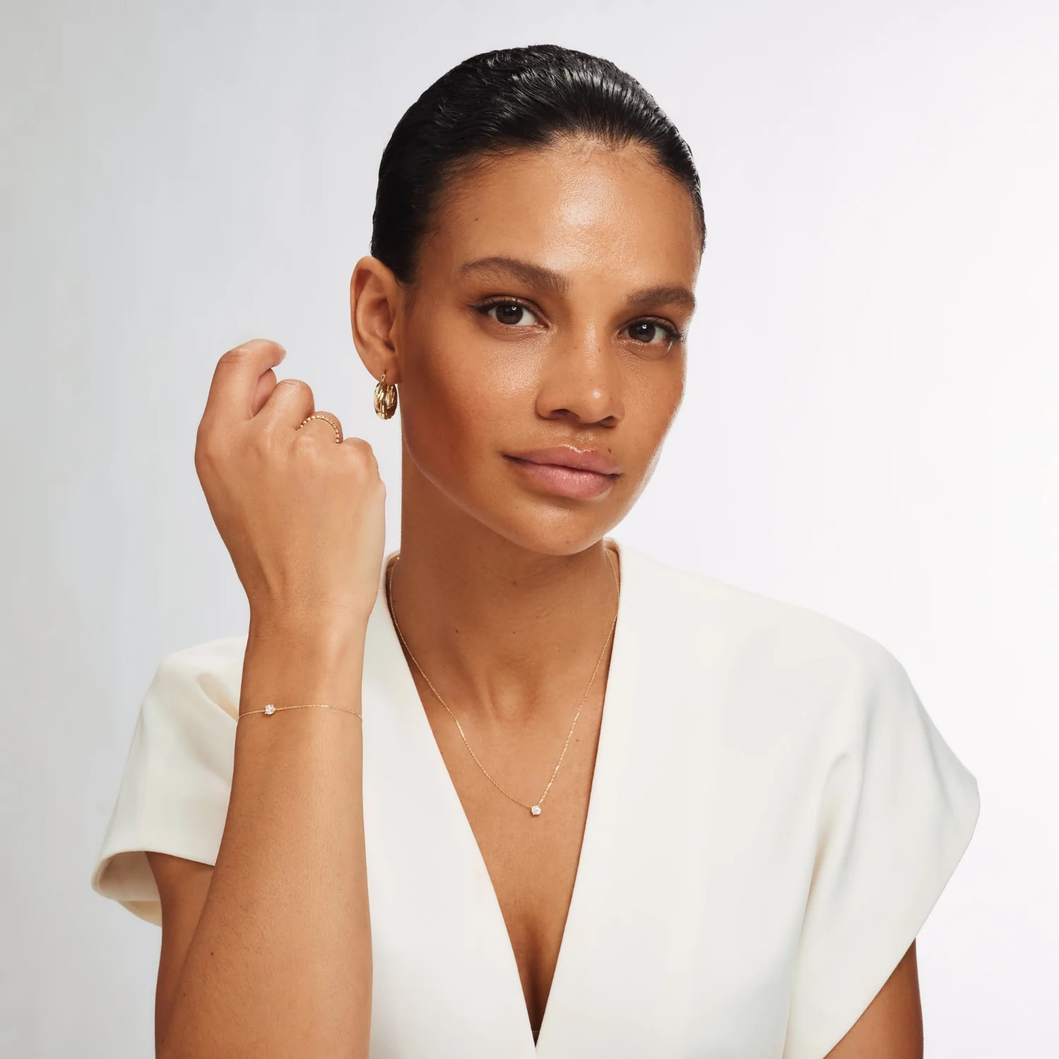 Isabel Bernard Cadeau d'Isabel 14 Carat Golden Necklace and Bracelet giftset IB90029 - Image 4