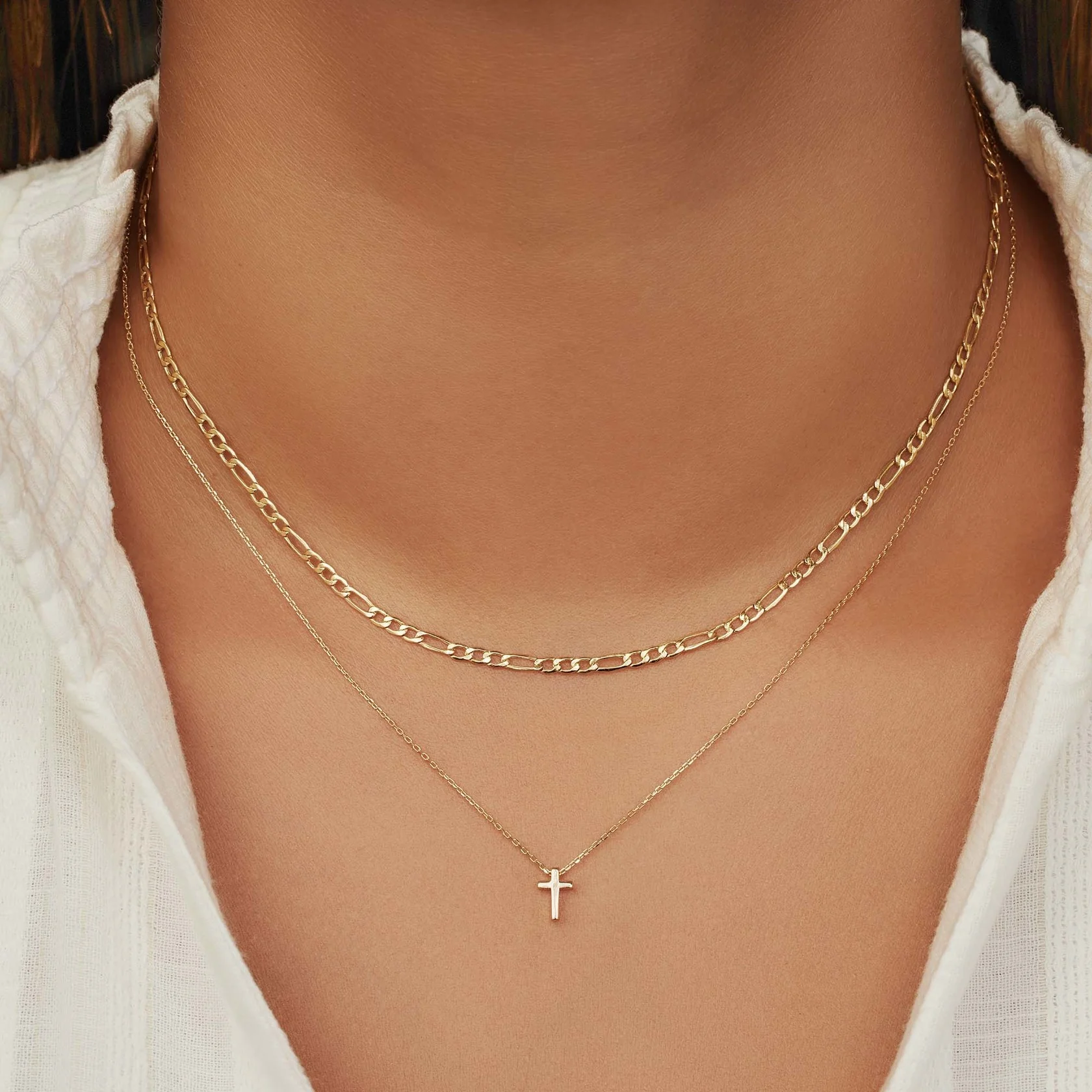 Isabel Bernard Cadeau d'Isabel 14 Carat Golden Necklace and Bracelet Giftset IB90091 - Image 2