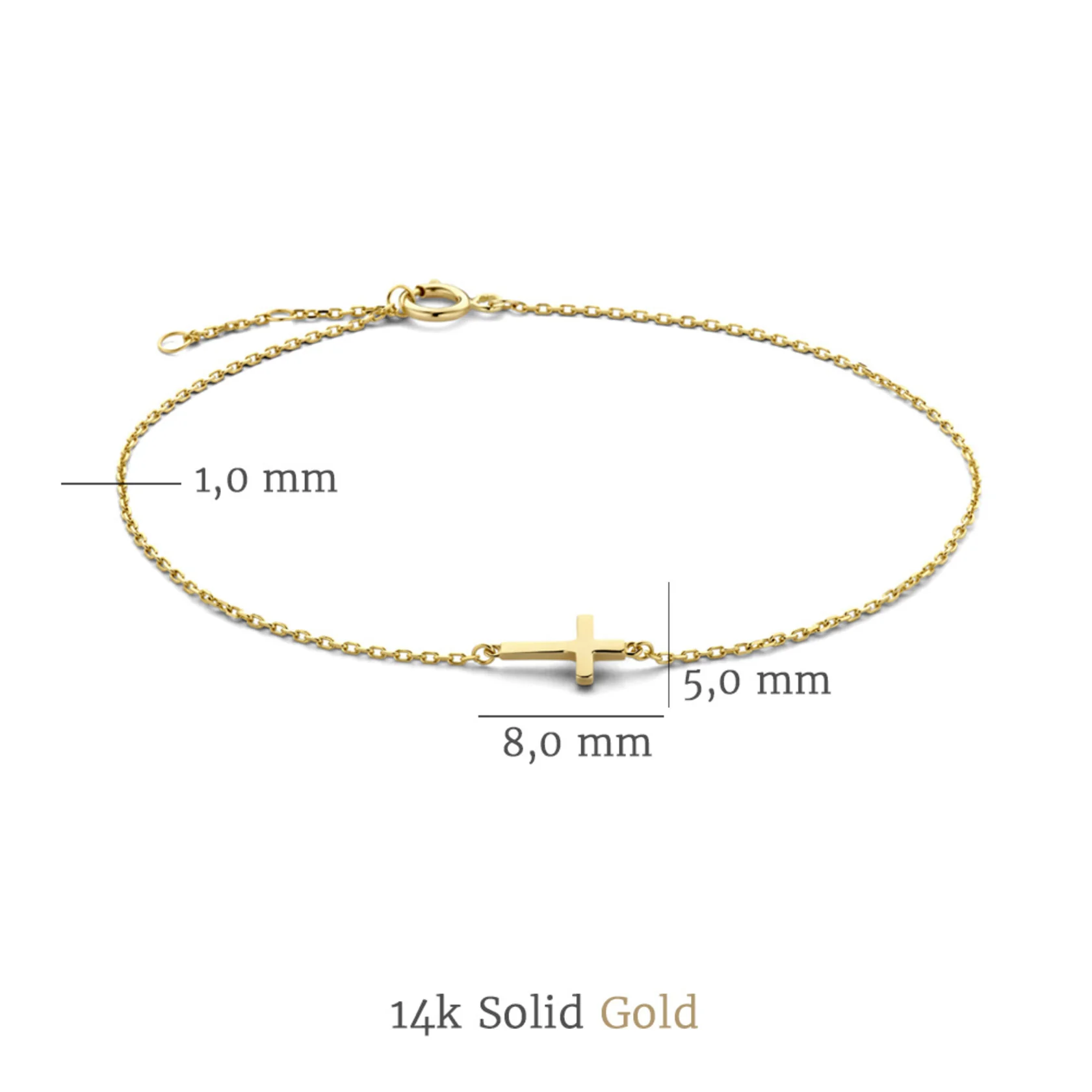 Isabel Bernard Cadeau d'Isabel 14 Carat Golden Necklace and Bracelet Giftset IB90091 - Image 9