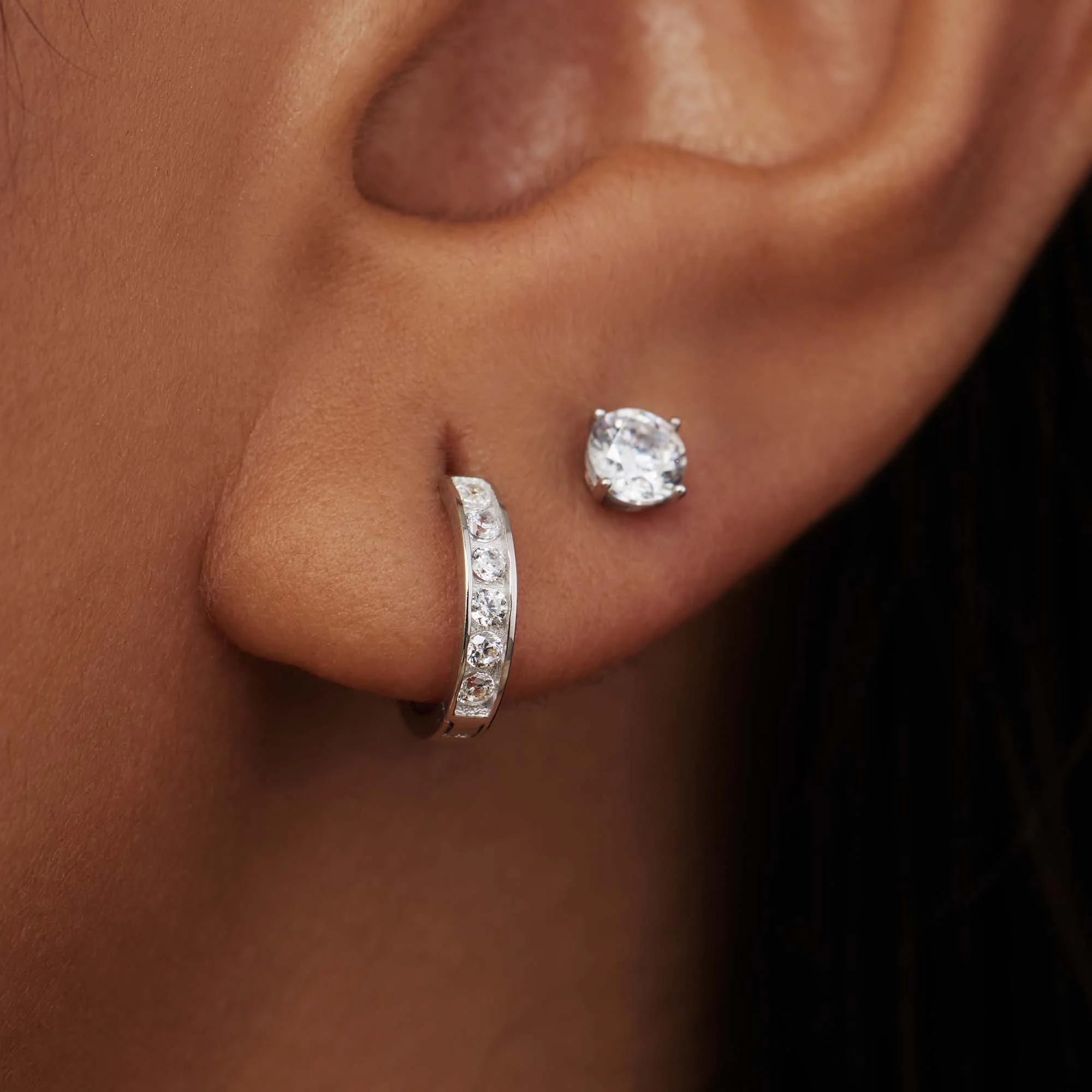 Isabel Bernard Cadeau d'Isabel 14 Carat Whitegold Earparty giftset IB90056 - Image 2