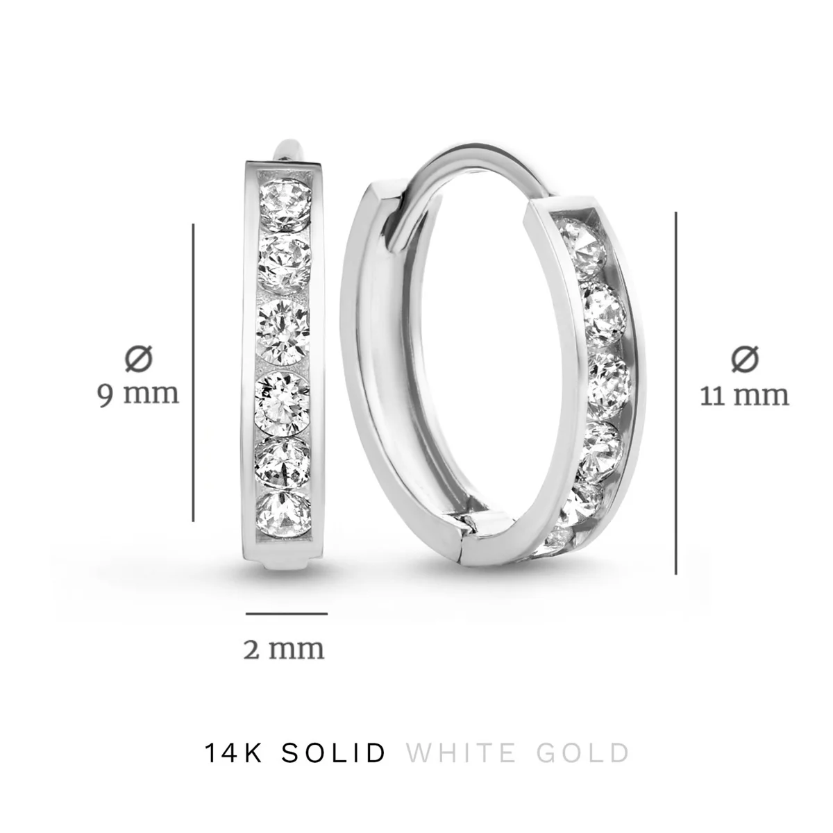 Isabel Bernard Cadeau d'Isabel 14 Carat Whitegold Earparty giftset IB90056 - Image 5