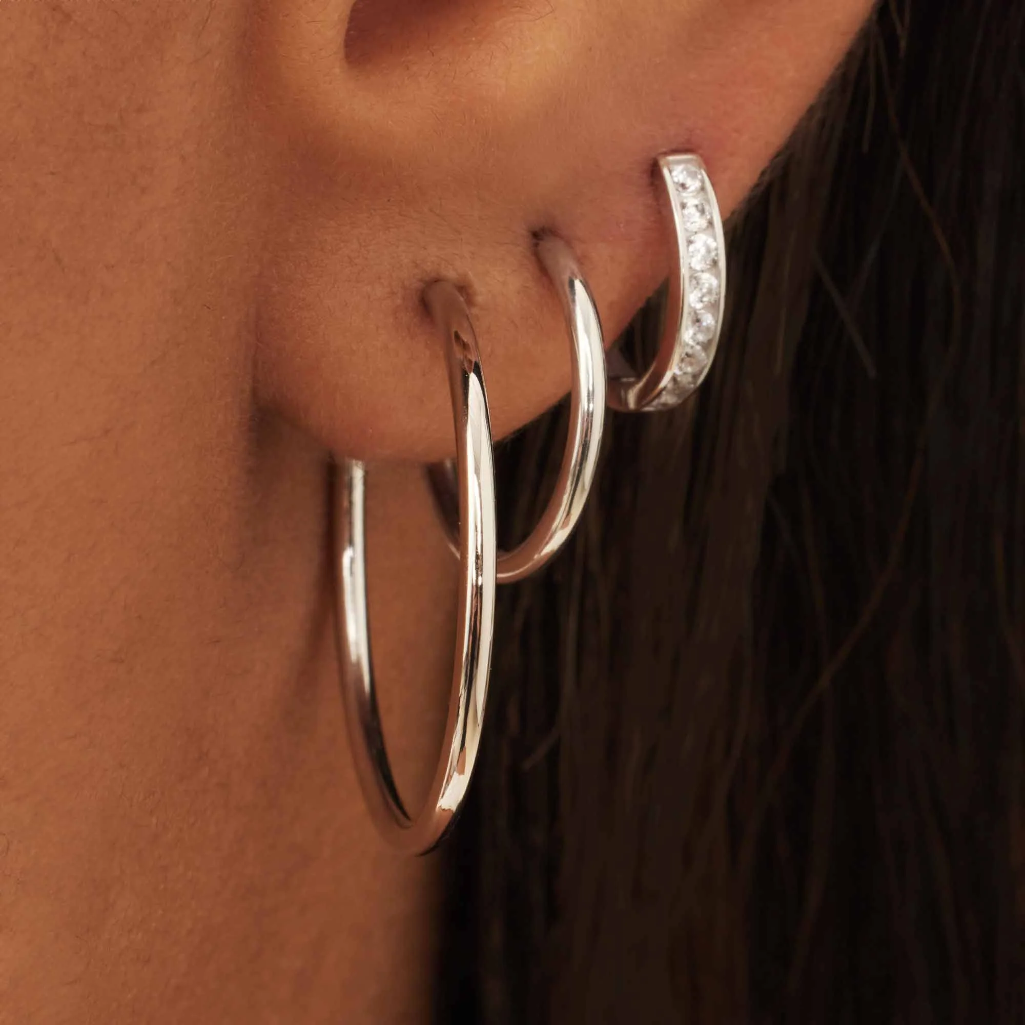 Isabel Bernard Cadeau d'Isabel 14 Carat Whitegold Earrings set IB90076 - Image 3