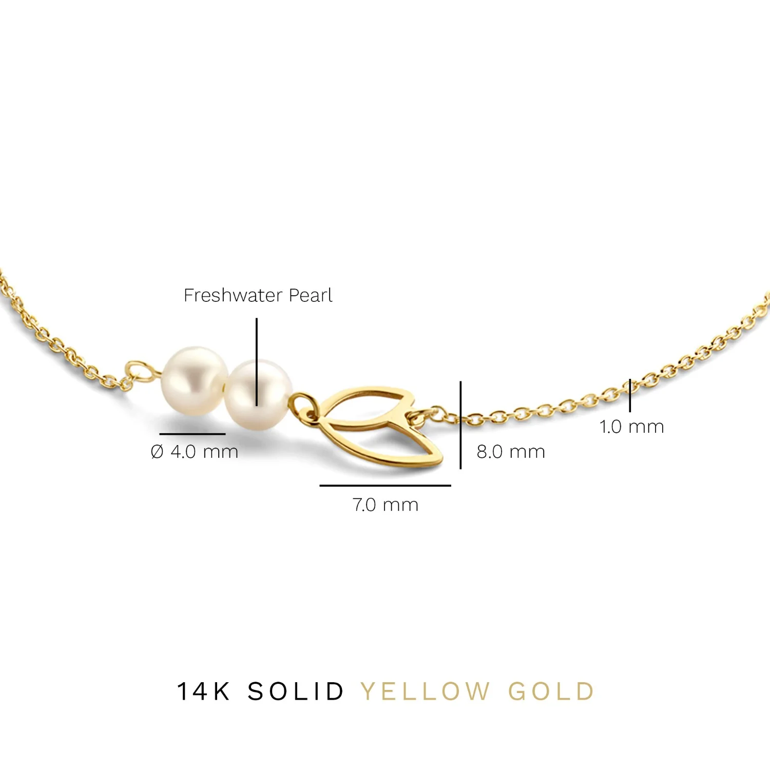 Isabel Bernard Cadeau d'Isabel 14 karat gold bracelet and ear studs gift set with freshwater pearls IB90185 - Image 6