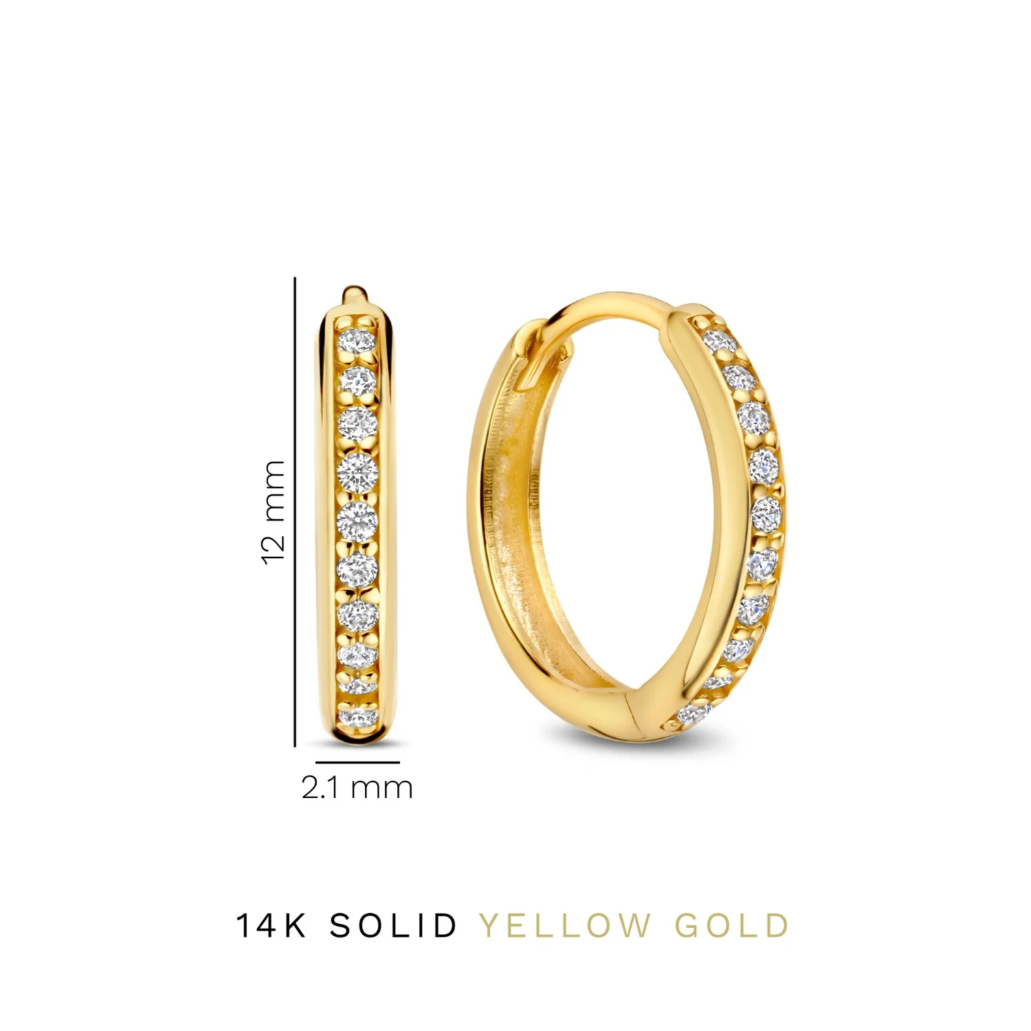 Isabel Bernard Cadeau d'Isabel 14 karat gold earring set with zirconia IB90188 - Image 6