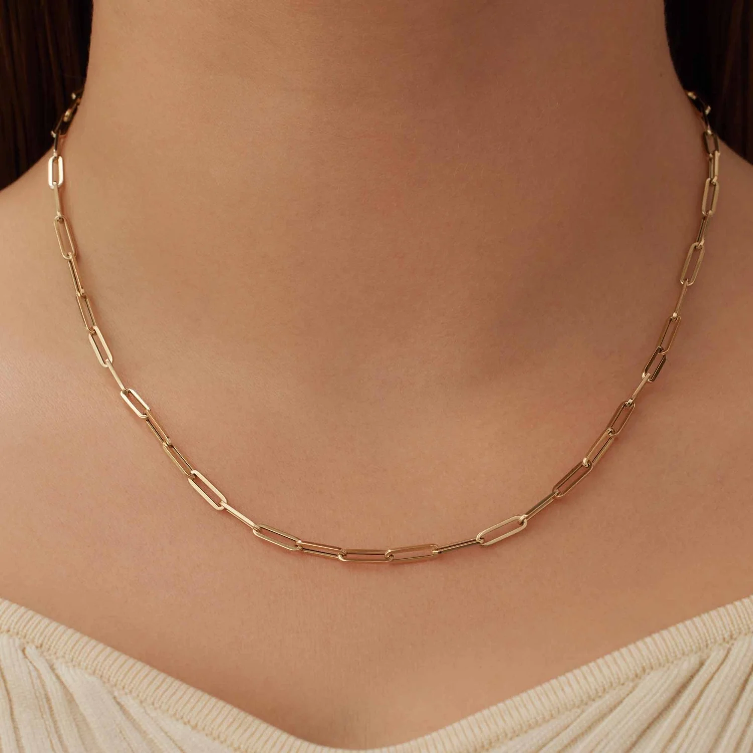 Isabel Bernard Cadeau d'Isabel 14 karat gold link necklace and link bracelet gift set IB90184 - Image 4