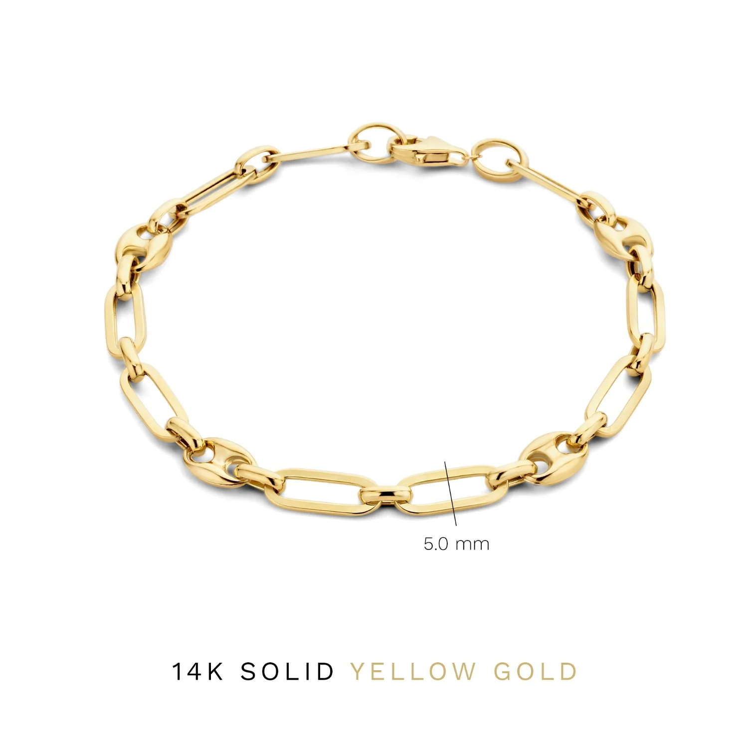 Isabel Bernard Cadeau d'Isabel 14 karat gold necklace and bracelet gift set with chains IB90181 - Image 9