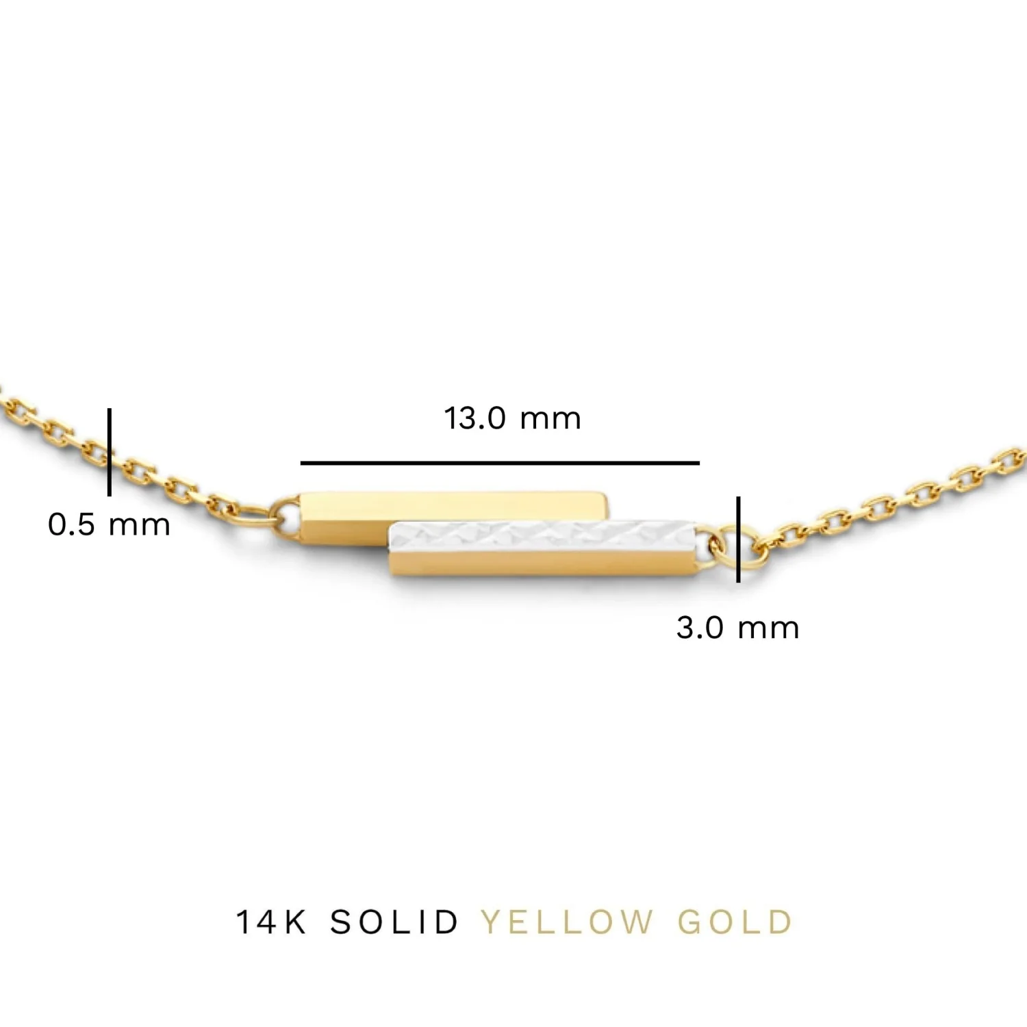 Isabel Bernard Cadeau d'Isabel 14 karat gold necklace and bracelet gift set with rods IB90189 - Image 8