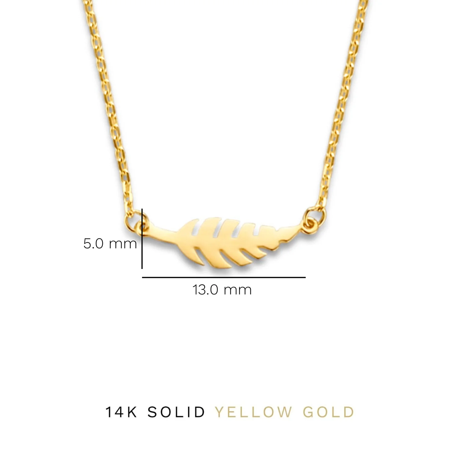 Isabel Bernard Cadeau d'Isabel 14 karat gold necklace and ear studs gift set with feather IB90186 - Image 8