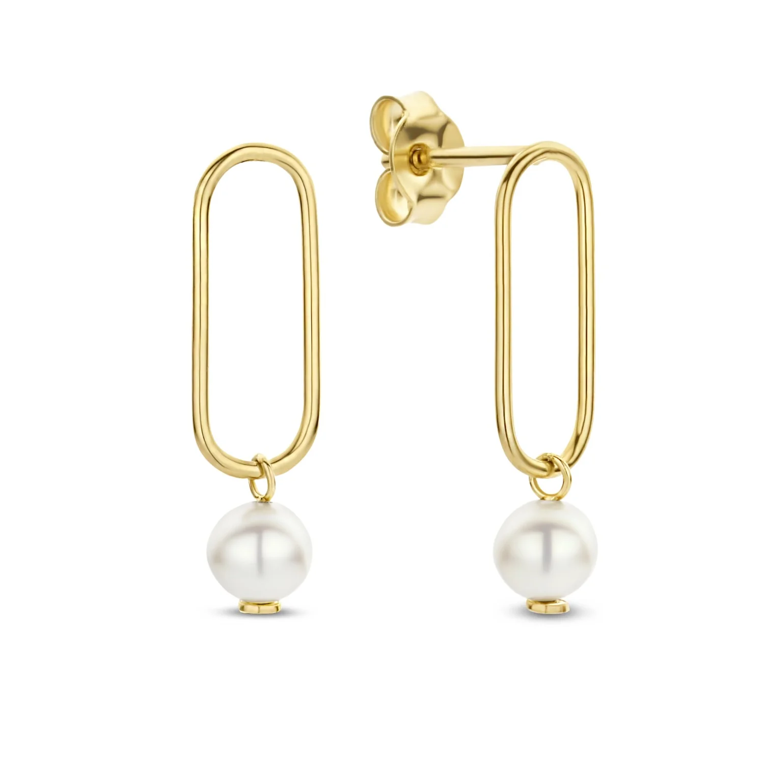Isabel Bernard Cadeau d'Isabel 14 karat gold necklace and ear studs gift set with freshwater pearls IB90182 - Image 5