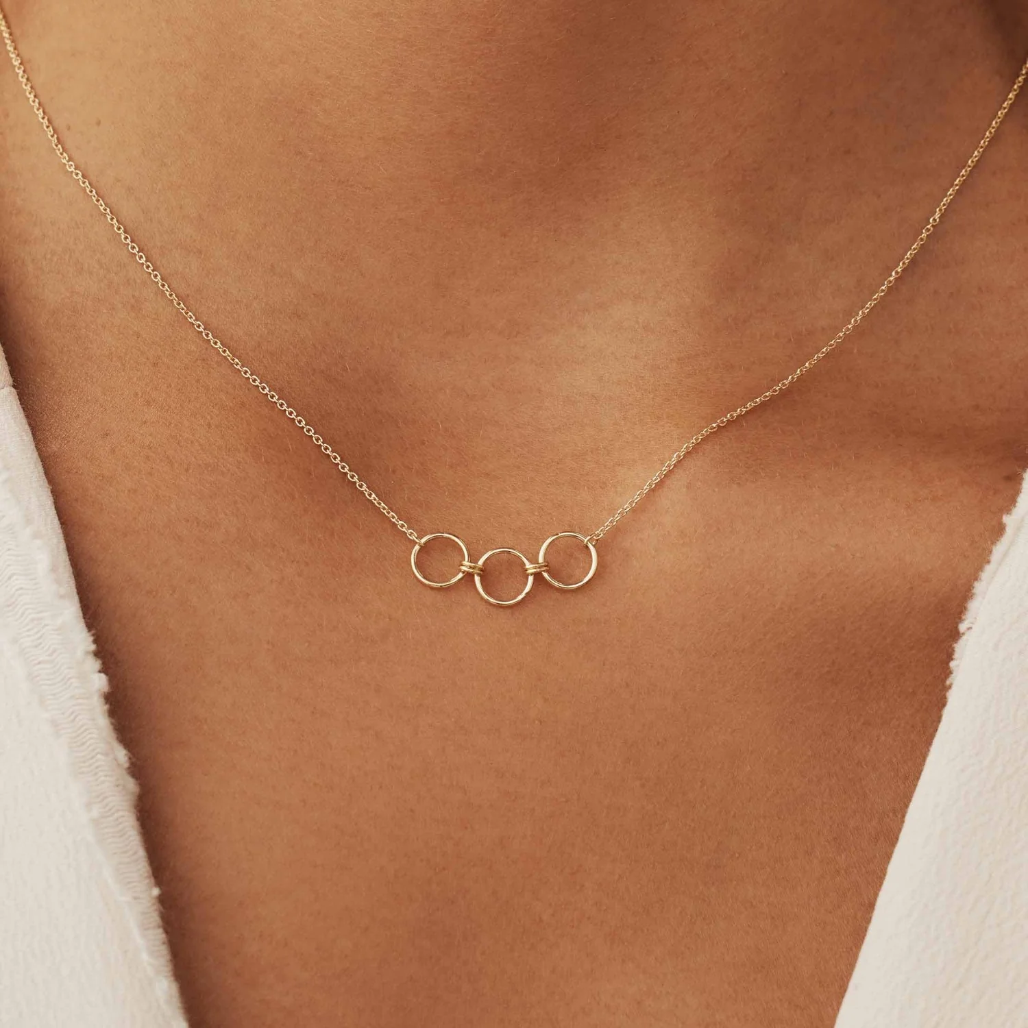 Isabel Bernard Cadeau d'Isabel 14 karat gold necklace and earrings gift set with rings IB90180 - Image 3