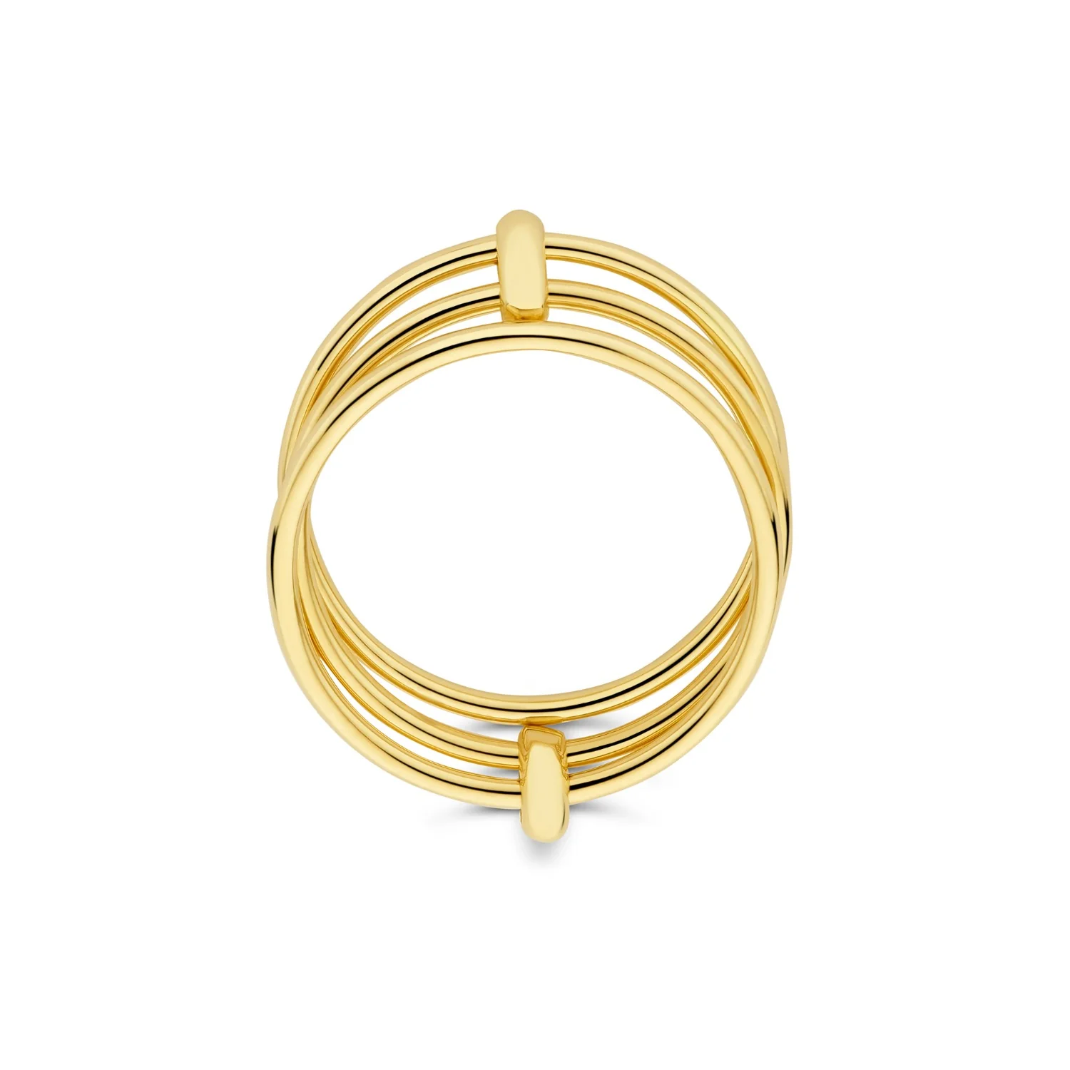 Isabel Bernard Cour d'Honneur Adora 14 karat golden 3-piece multiring IB330102-52 - Image 6