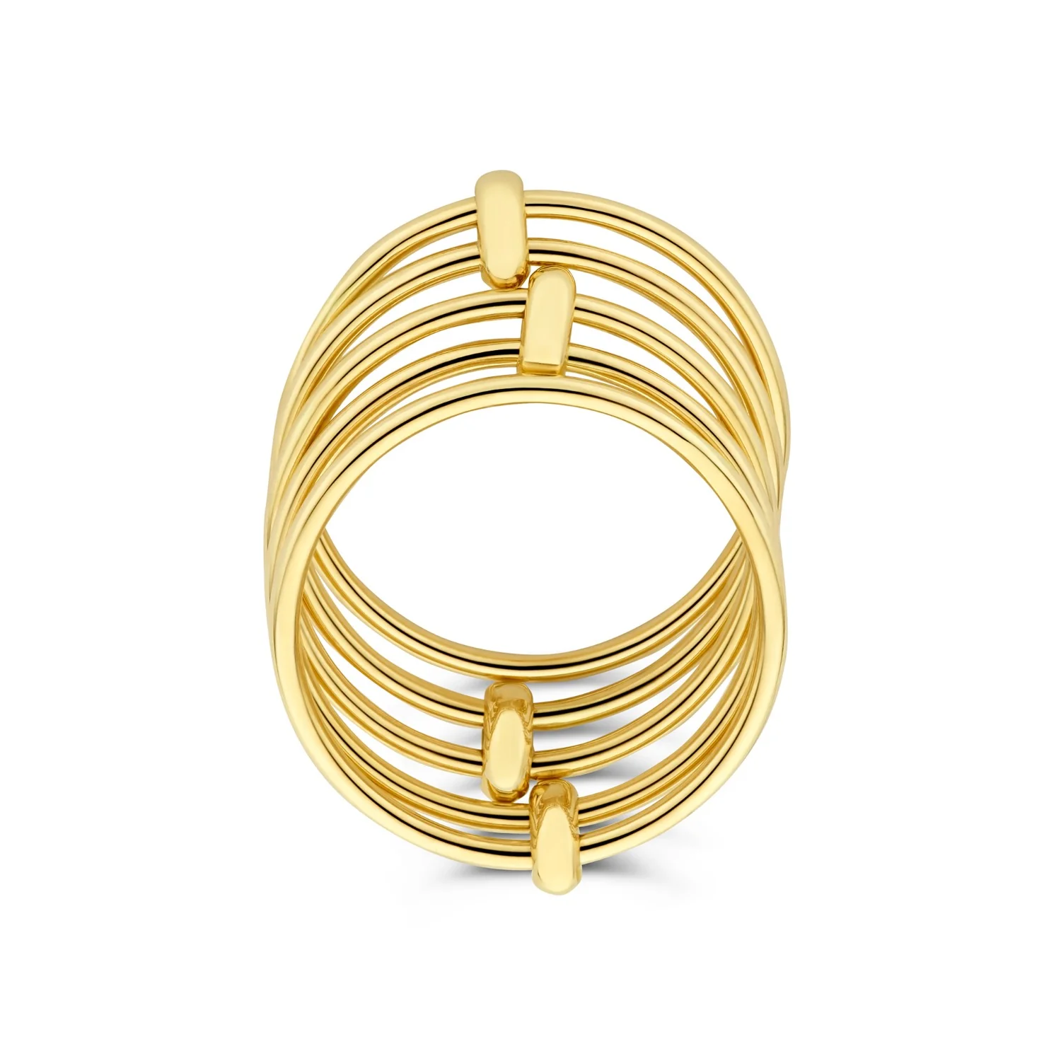 Isabel Bernard Cour d'Honneur Adora 14 karat golden 5-piece multiring IB330103-54 - Image 4