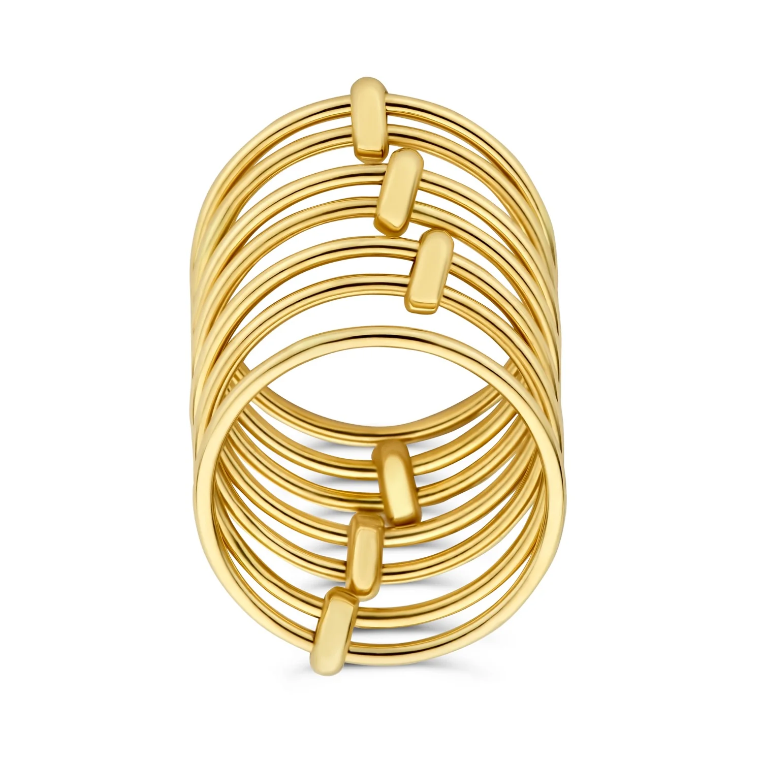 Isabel Bernard Cour d'Honneur Adora 14 karat golden 7-piece multiring ib330104-54 - Image 6