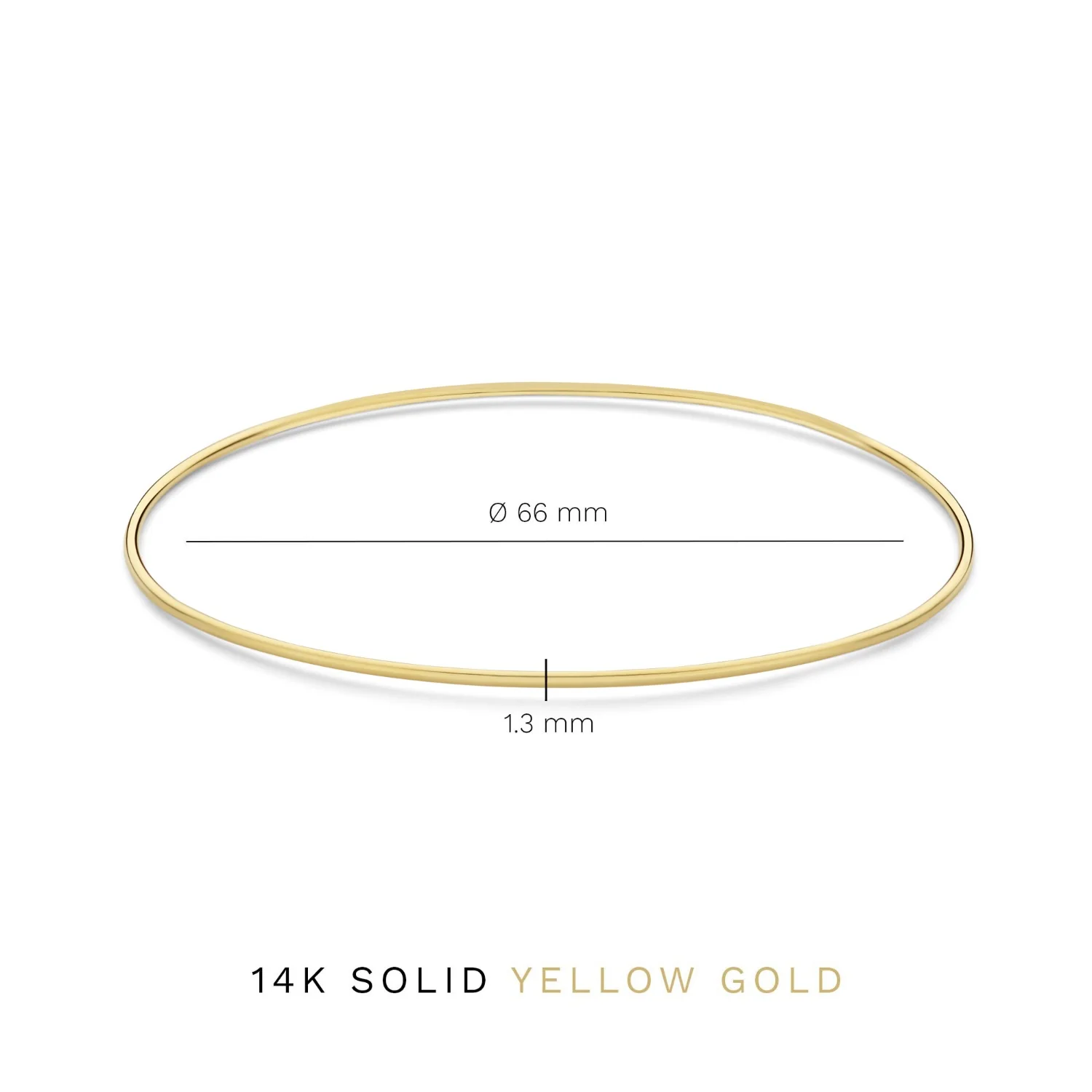 Isabel Bernard Cour d'Honneur Adora 14 Carat Golden Bangle IB320109 - Image 5