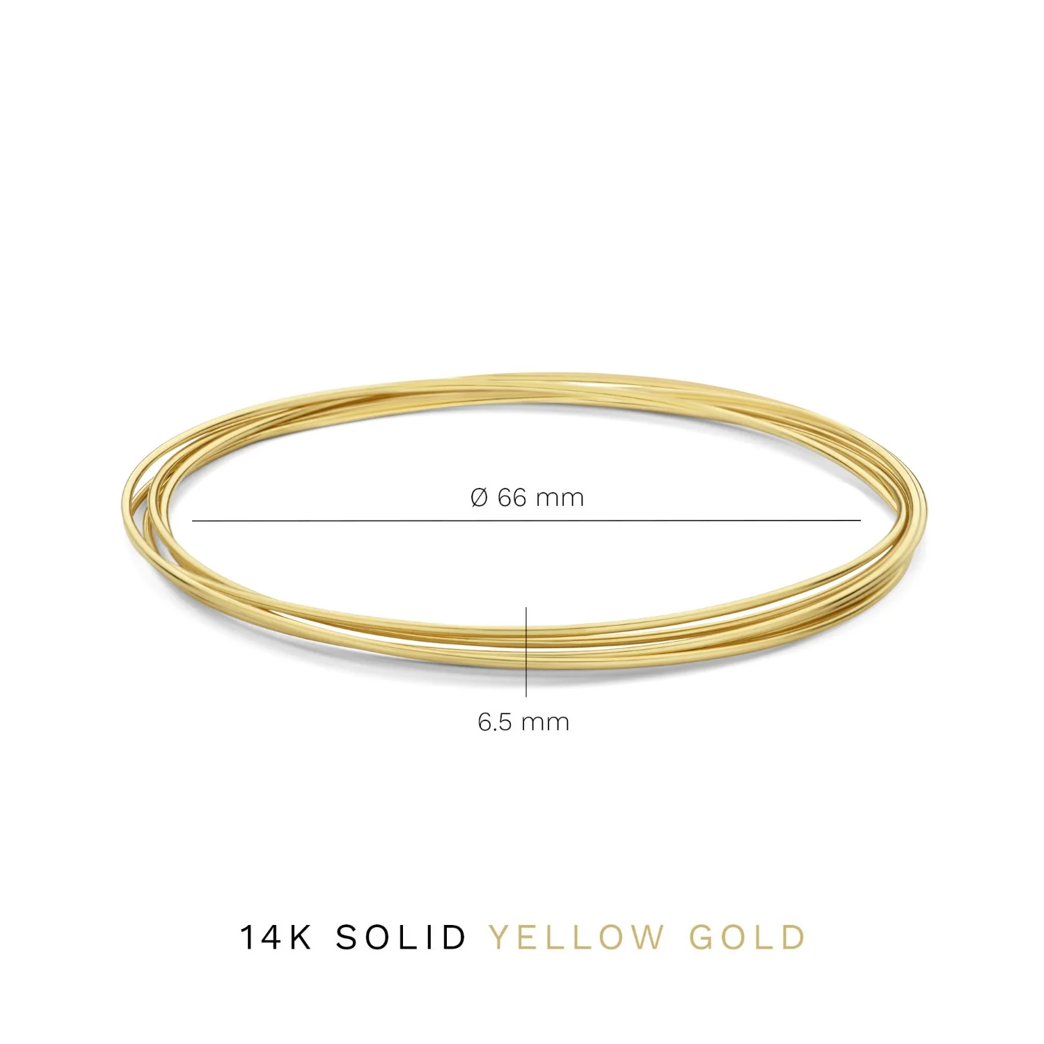 Isabel Bernard Cour d'Honneur Adora 14 Carat Golden Bangle Set IB320111 - Image 5
