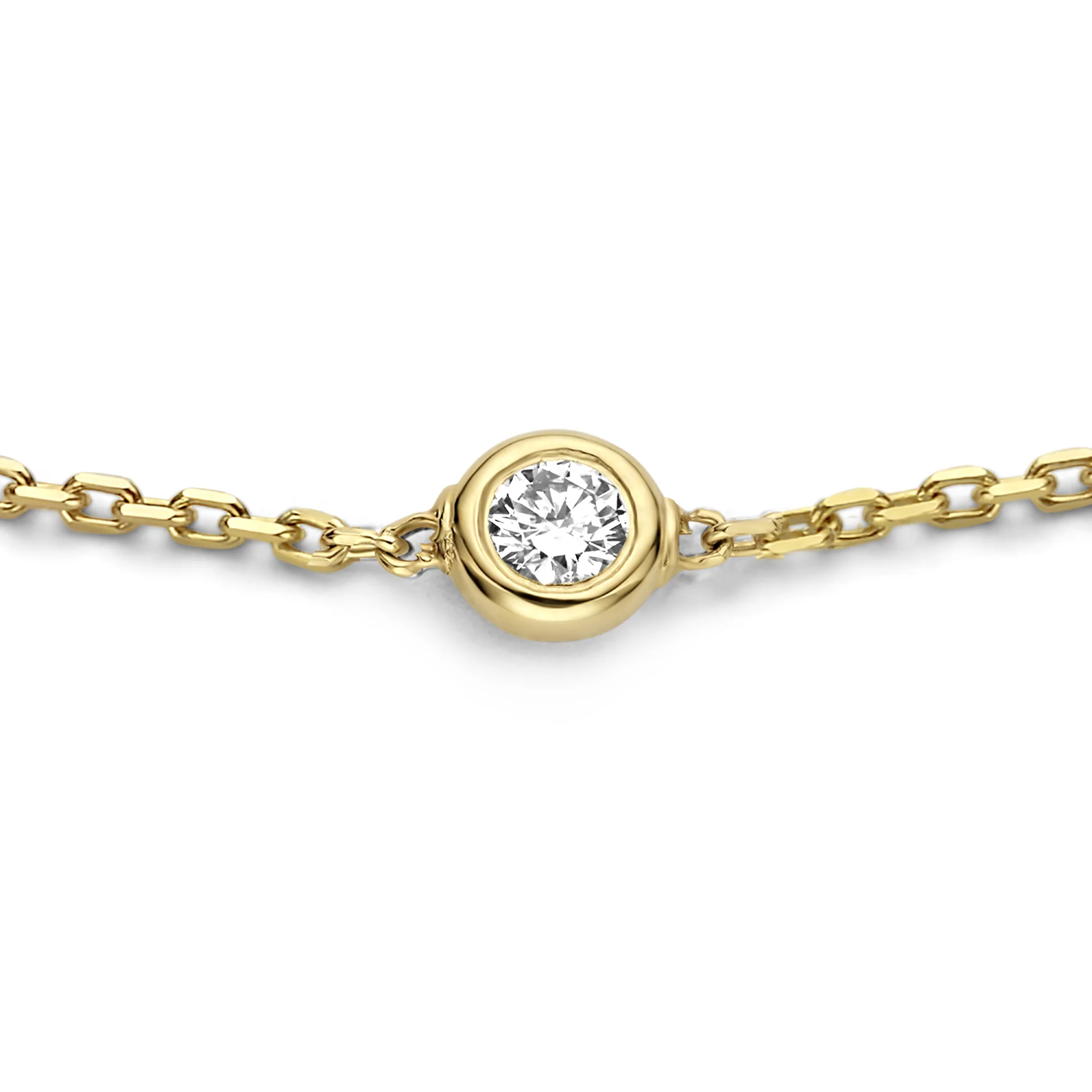 Isabel Bernard De la Paix Alfie 14 Carat Golden Bracelet | diamond 0.05 ct | IBD320002 - Image 6