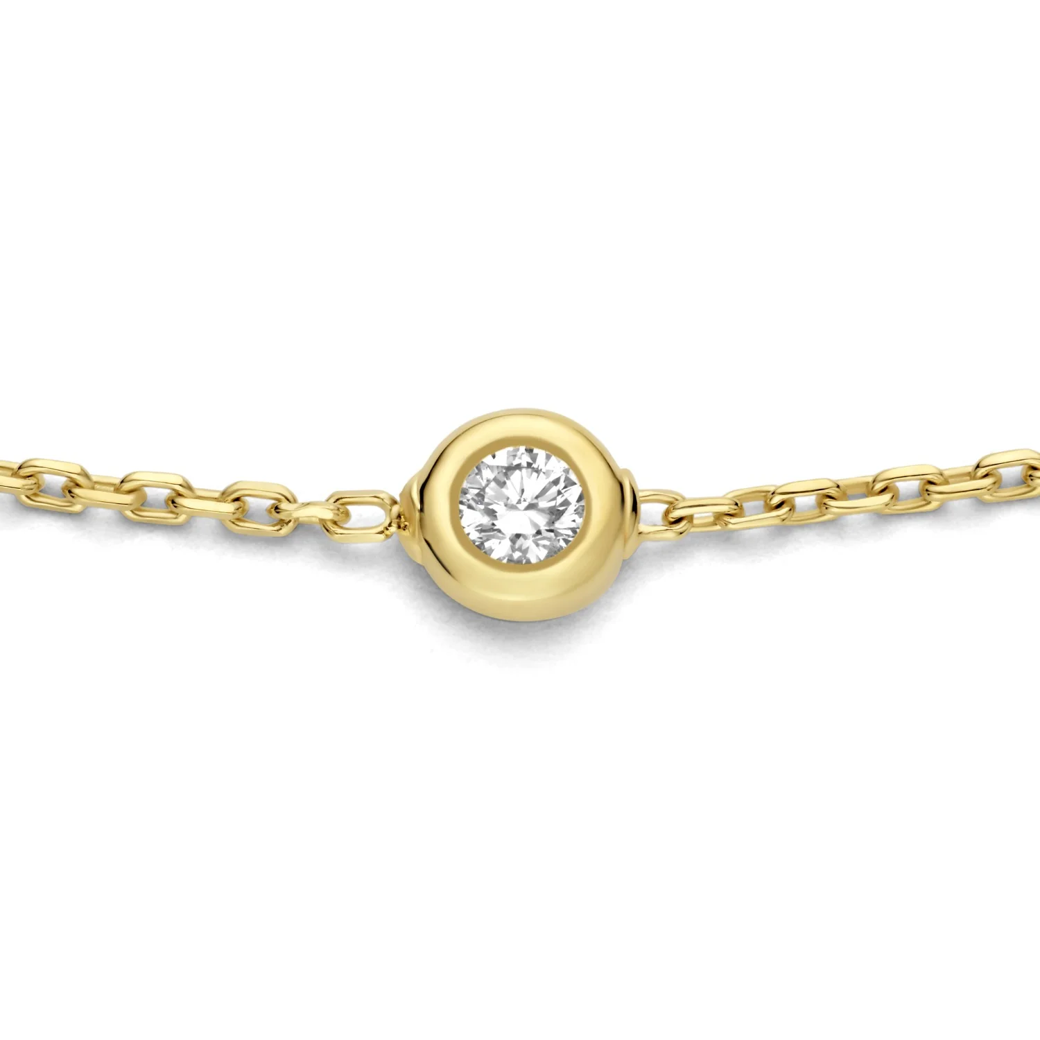 Isabel Bernard De la Paix Alfie 14 Carat Golden Bracelet | diamond 0.12 ct | IBD320001 - Image 6