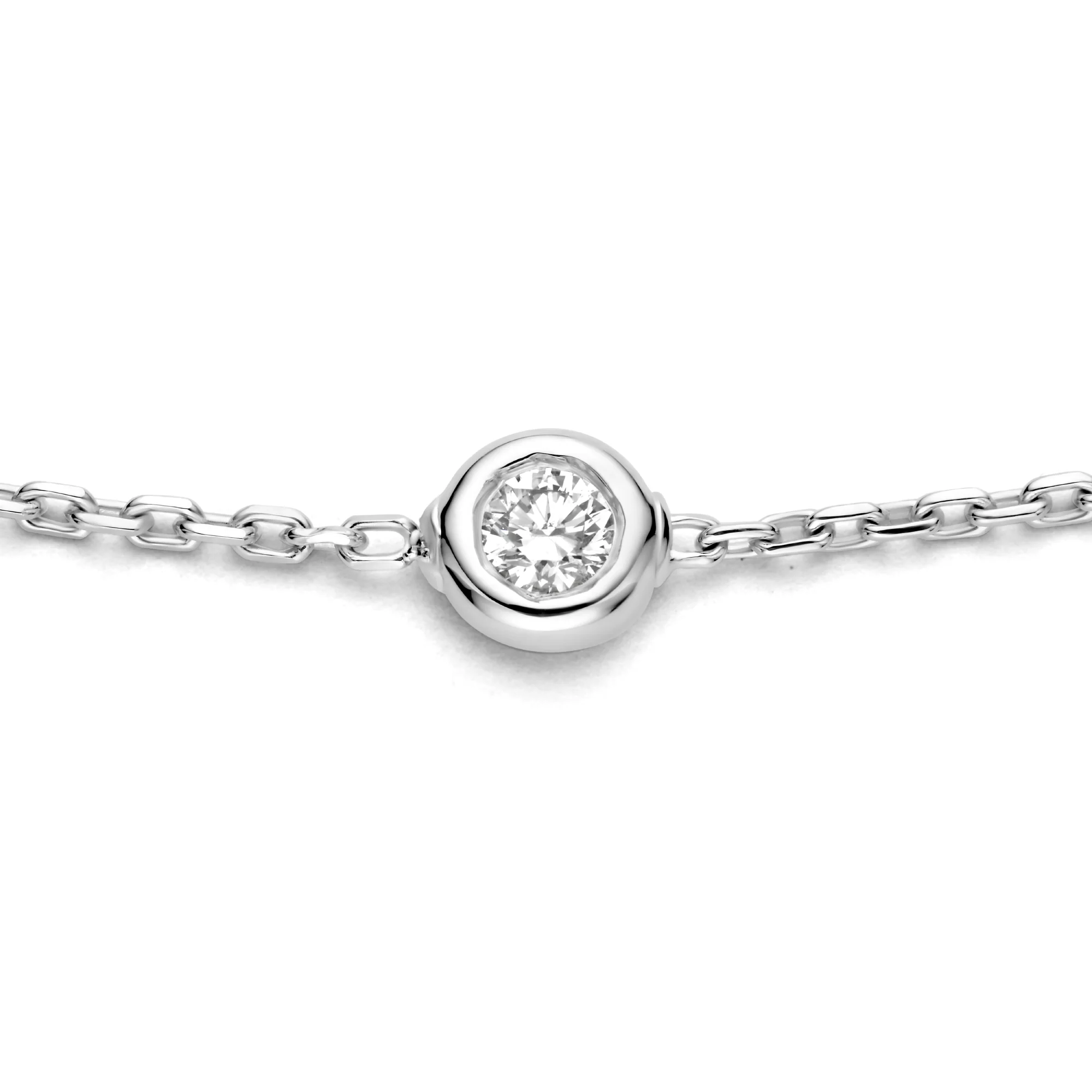 Isabel Bernard De la Paix Alfie 14 Carat Whitegold Bracelet | diamond 0.12 ct | IBD320003 - Image 8