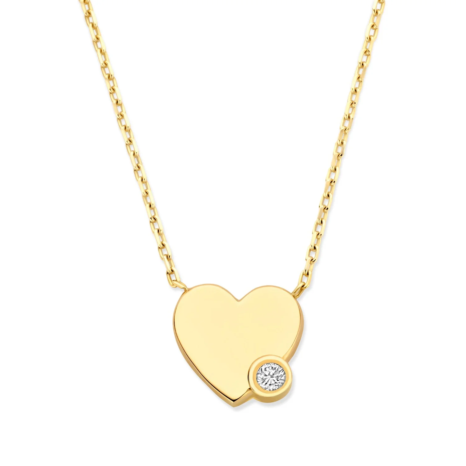Isabel Bernard De la Paix Amore 14 Karat gold necklace with diamond 0.02 carat IBD350028 - Image 5
