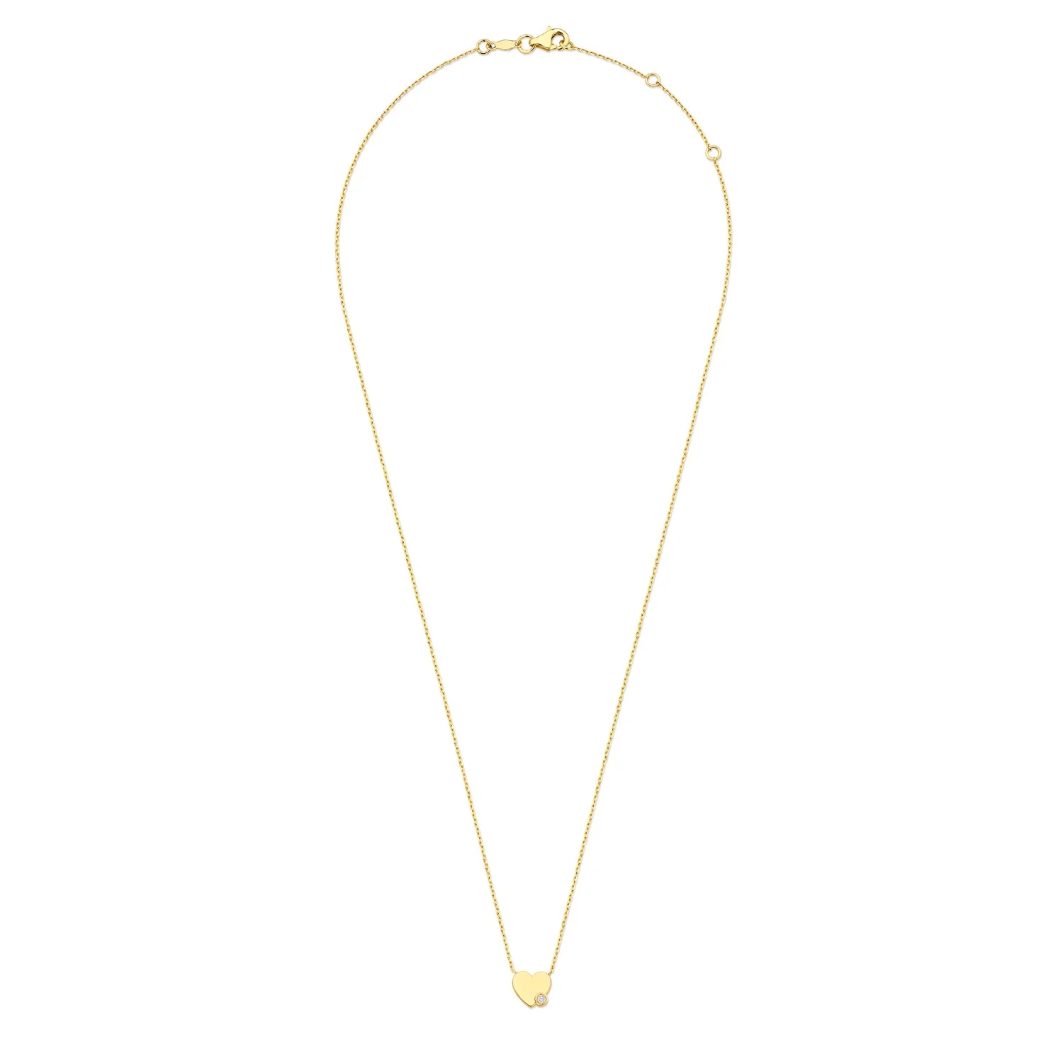 Isabel Bernard De la Paix Amore 14 Karat gold necklace with diamond 0.02 carat IBD350028 - Image 7