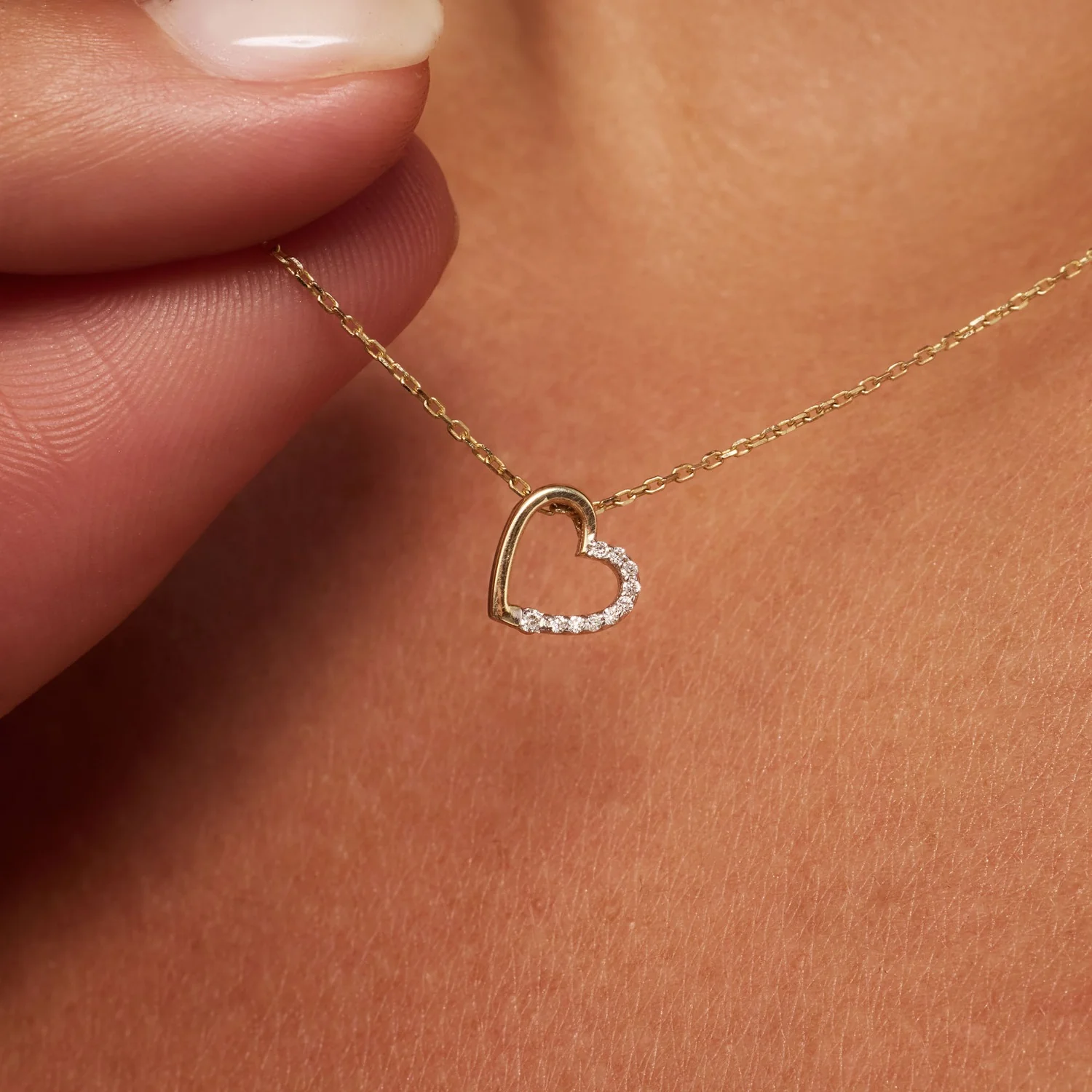 Isabel Bernard De la Paix Léna 14 karat gold necklace with diamond 0.03 carat IBD350029 - Image 2