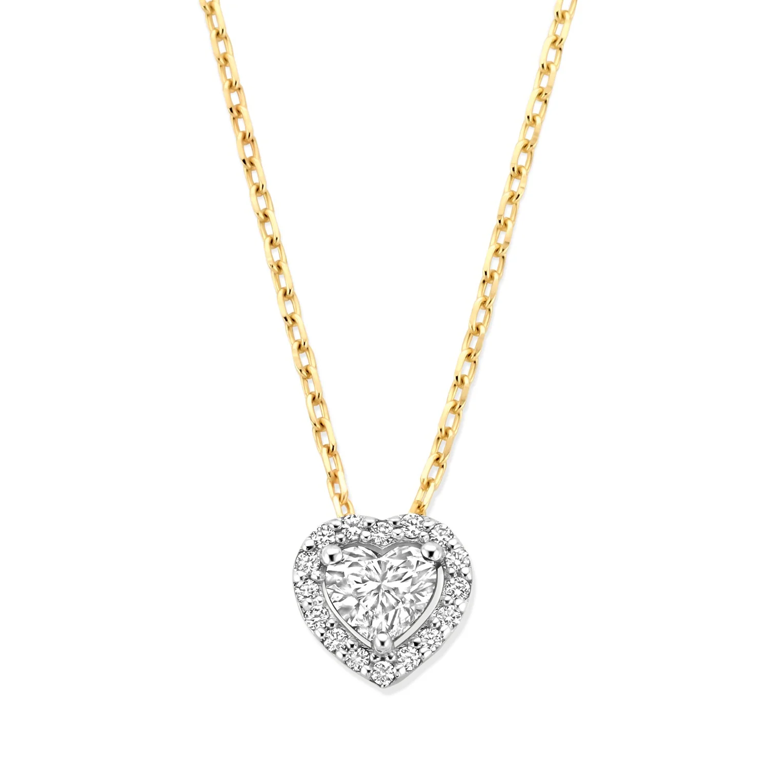 Isabel Bernard De la Paix Amore 14 karat gold necklace with diamond 0.14 carat IBD350024 - Image 5