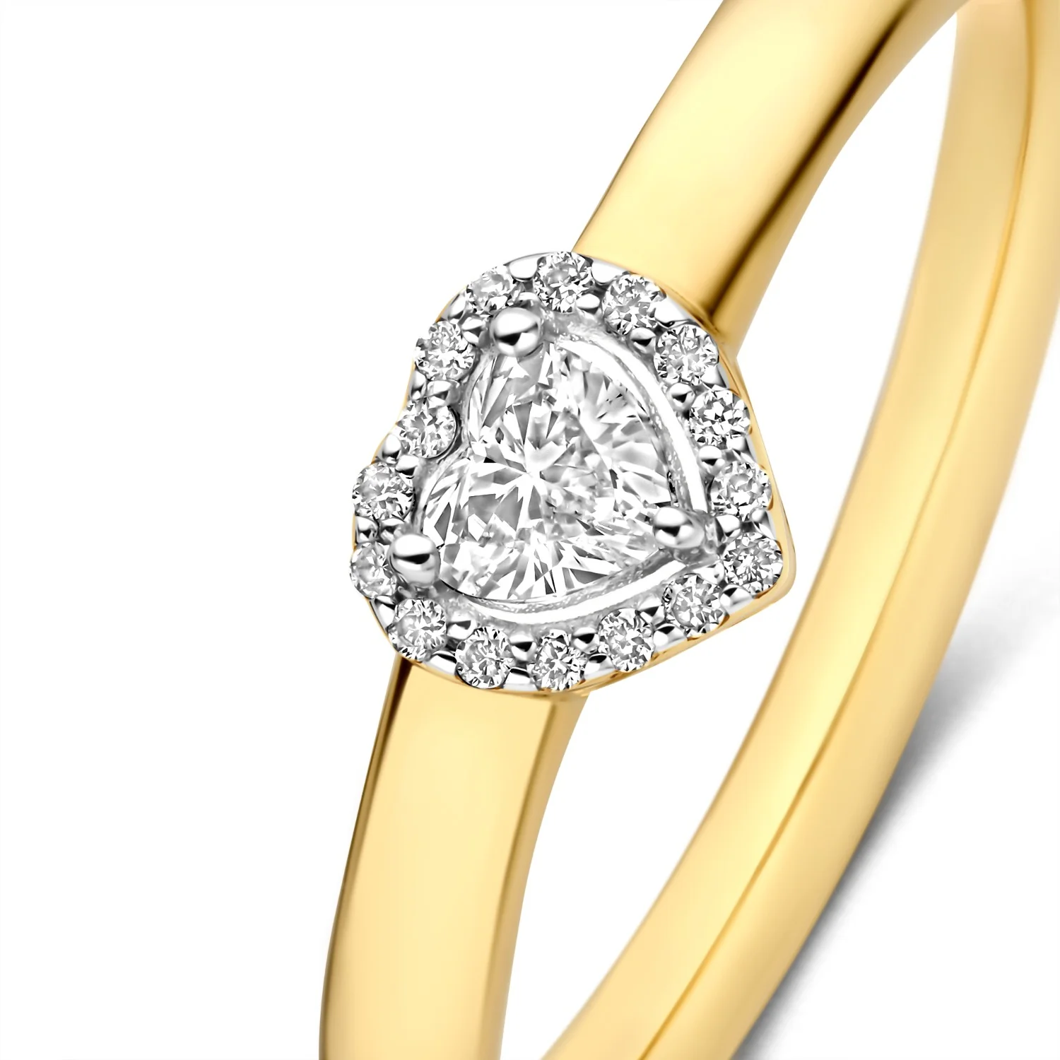 Isabel Bernard De la Paix Amore 14 karat gold ring with diamond 0.14 carat IBD330047-48 - Image 5