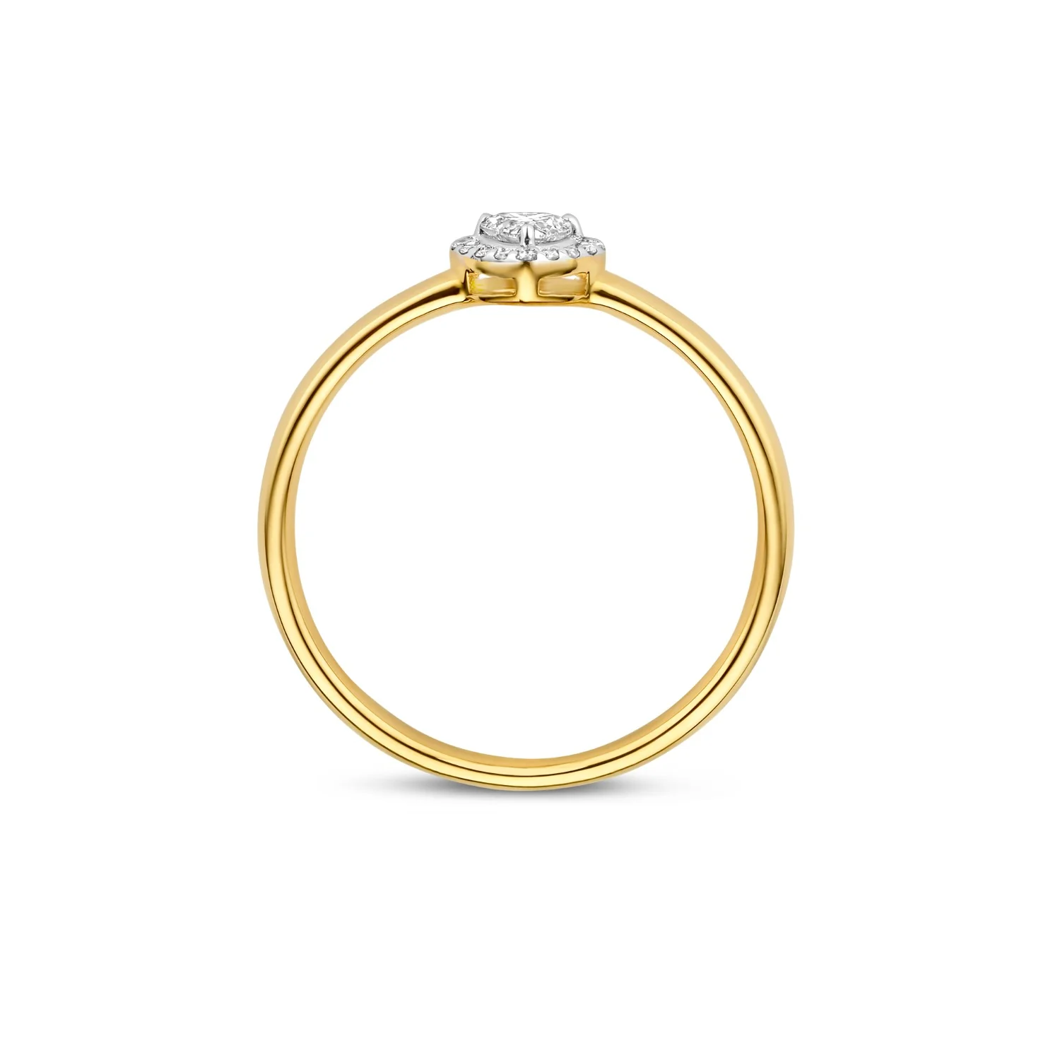 Isabel Bernard De la Paix Amore 14 karat gold ring with diamond 0.14 carat IBD330047-48 - Image 6
