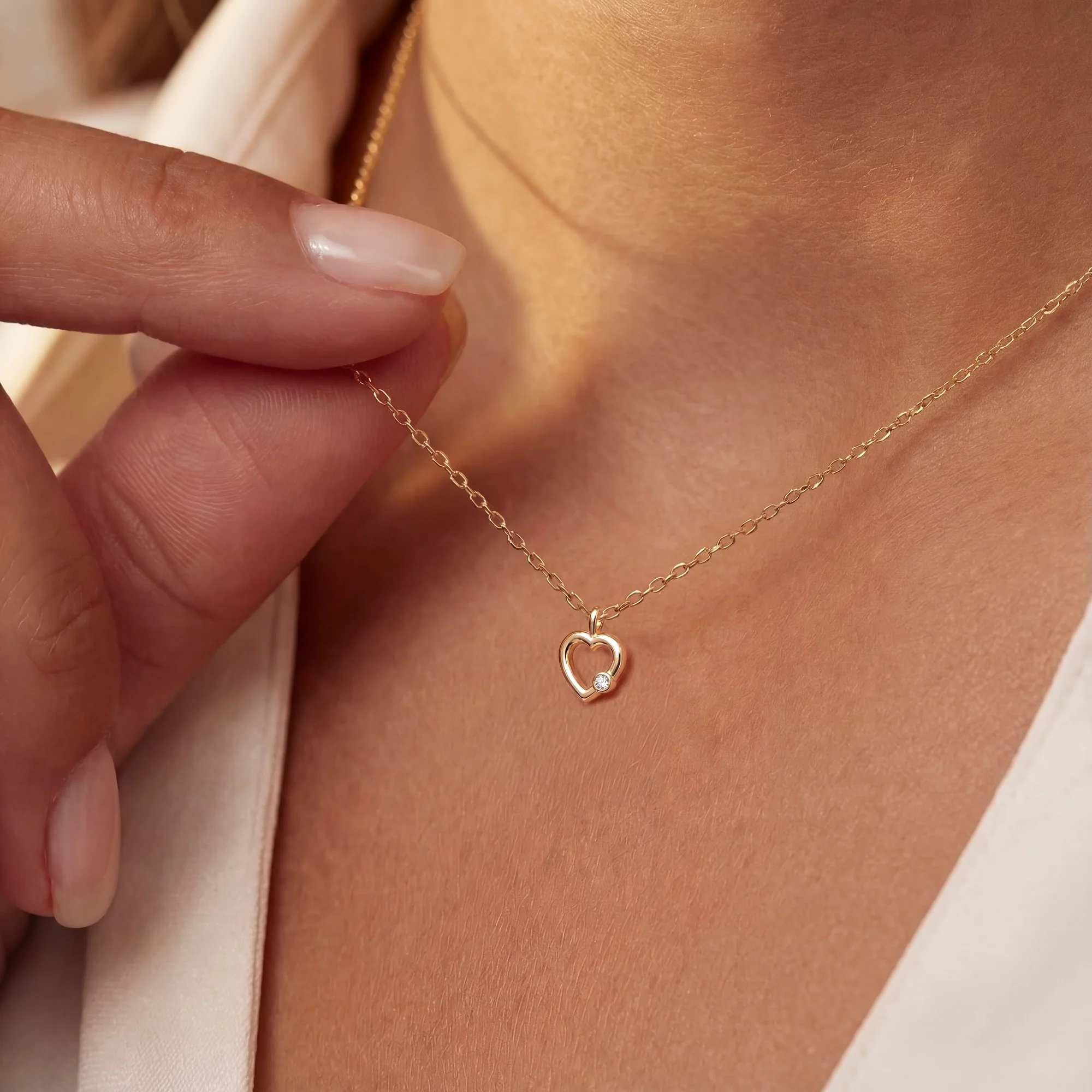 Isabel Bernard De La Paix Amore Necklace With Diamond 0.01 Carat IBD350033 - Image 2