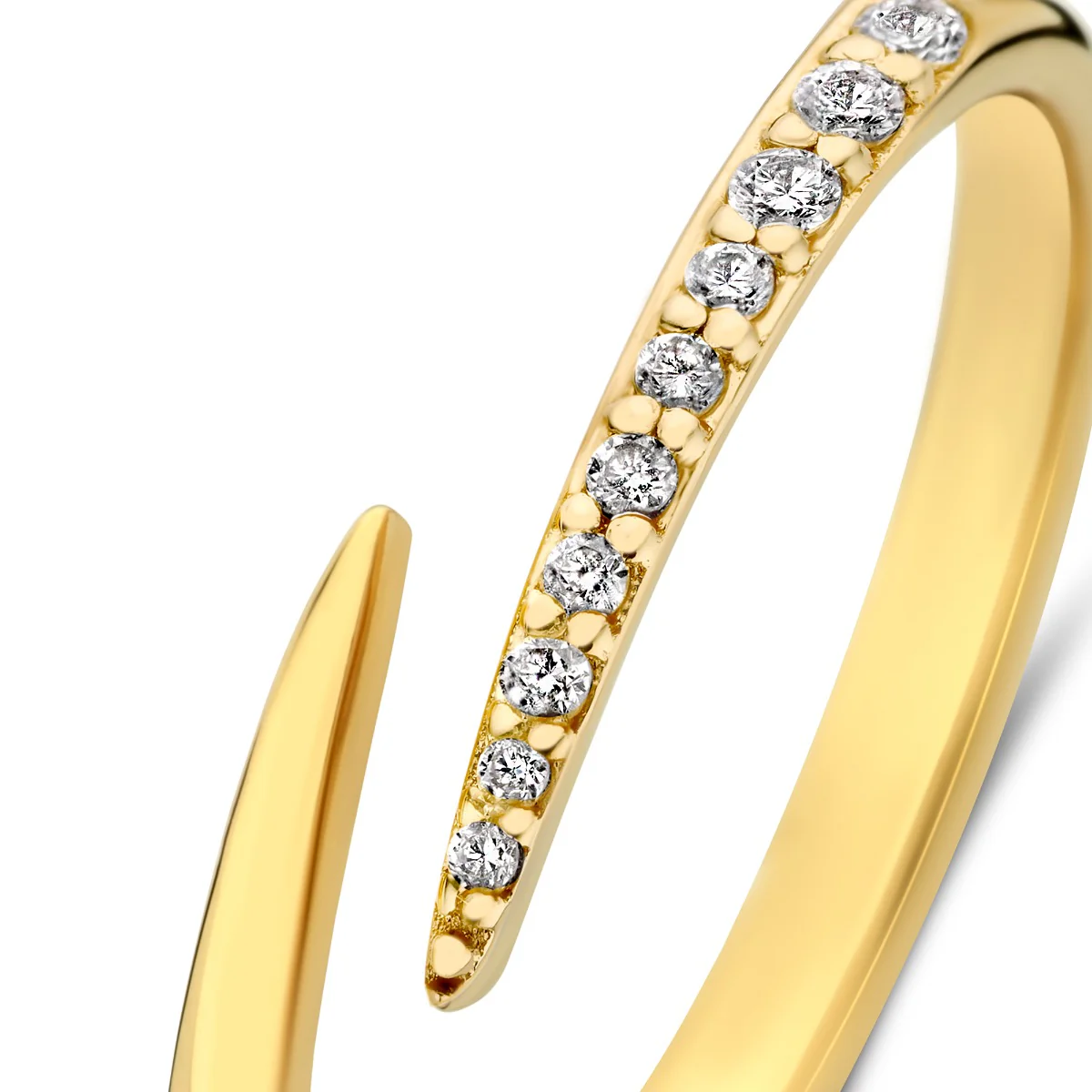 Isabel Bernard De la Paix Flavie 14 Karat gold ring with diamond 0.08 carat IBD330034-54 - Image 7