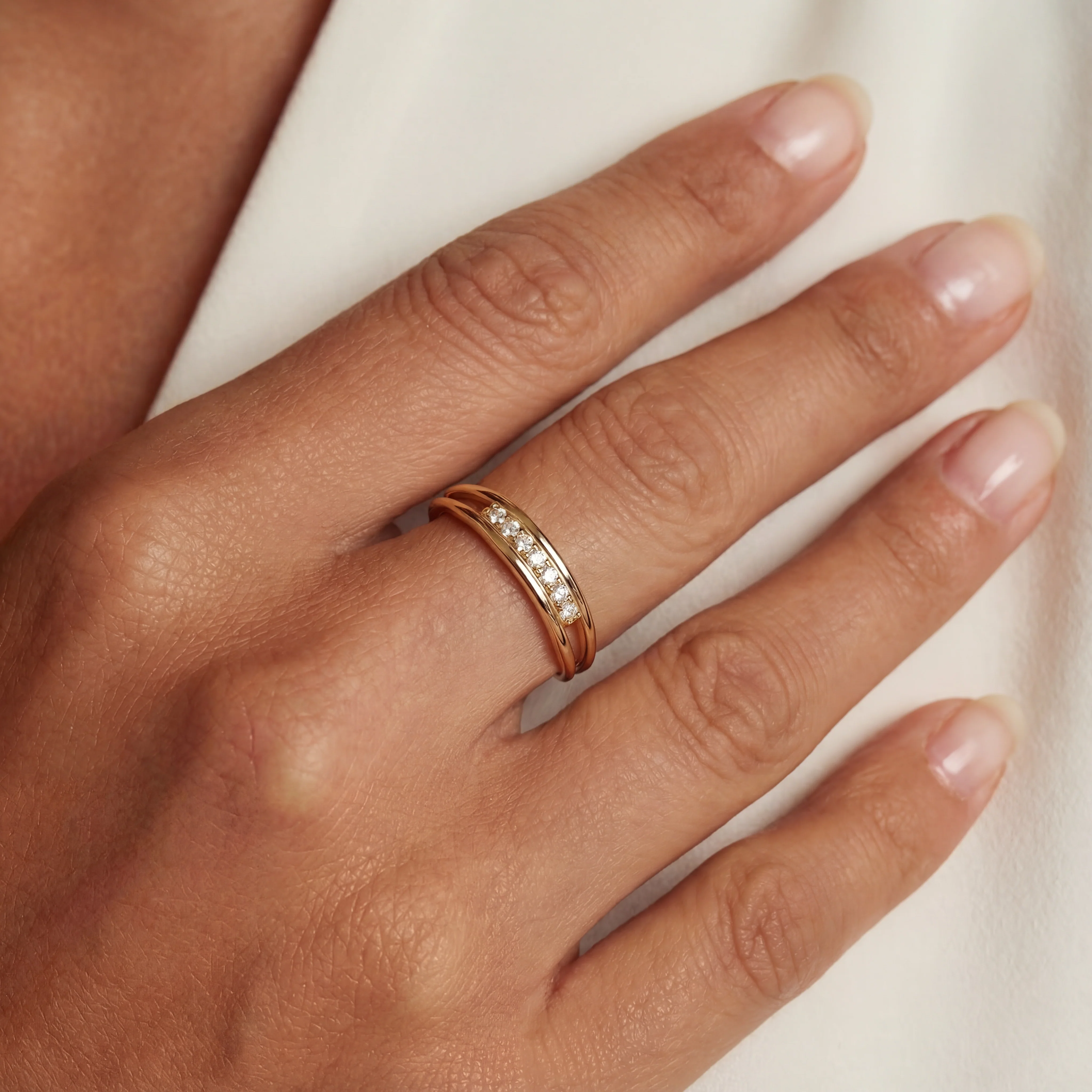 Isabel Bernard De La Paix Ayla Ring With Diamonds 0.05 Carat IBD330049-58 - Image 2