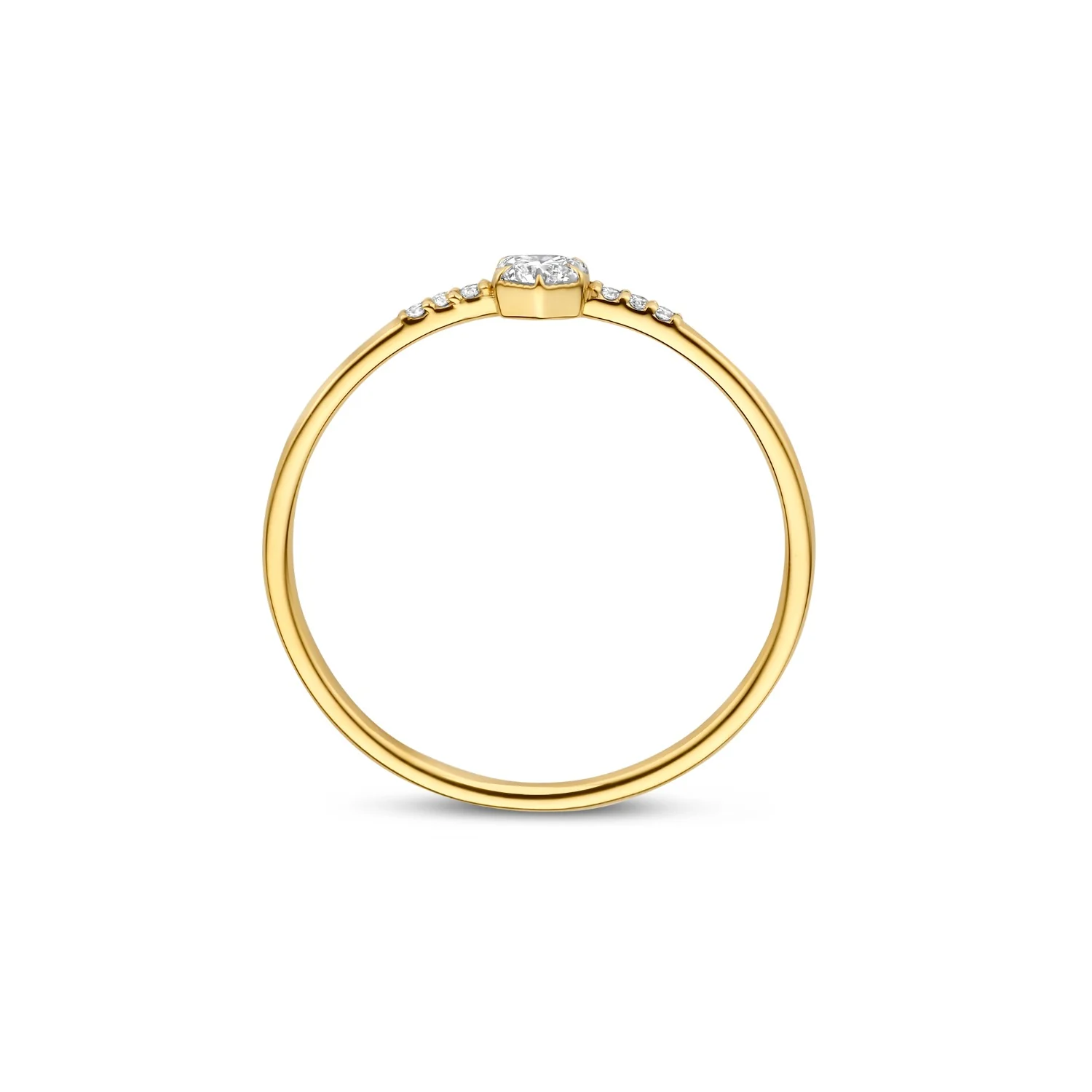 Isabel Bernard De la Paix Belinda 14 karat gold ring with diamond 0.10 carat IBD330040-48 - Image 8