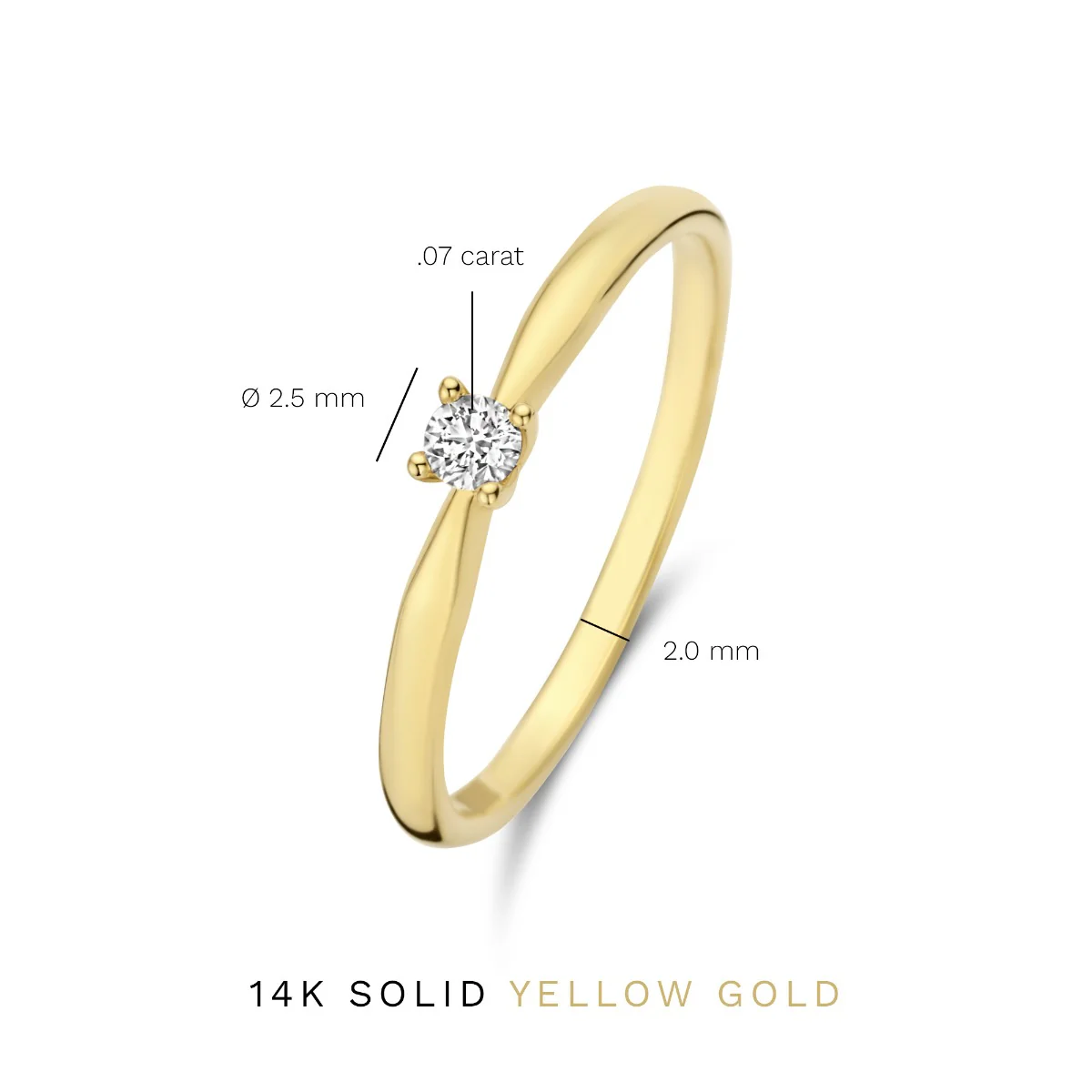 Isabel Bernard De la Paix Celesse 14 Carat Gold Ring | diamond 0.07 ct | IBD330002-54 - Image 7
