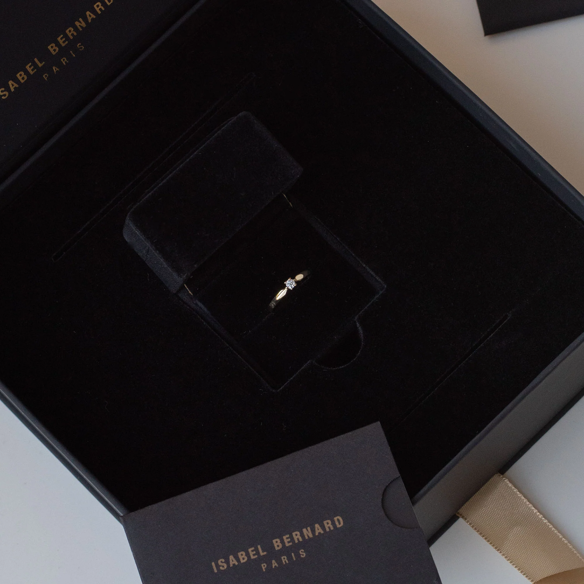 Isabel Bernard De la Paix Celesse 14 Carat Gold Ring | diamond 0.07 ct | IBD330002-54 - Image 8