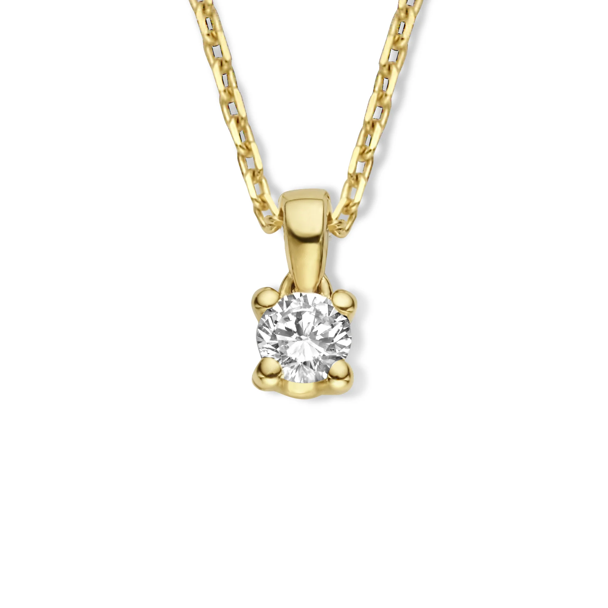 Isabel Bernard De la Paix Celesse 14 Carat Golden Necklace | diamond 0.07 ct | IBD350002 - Image 4