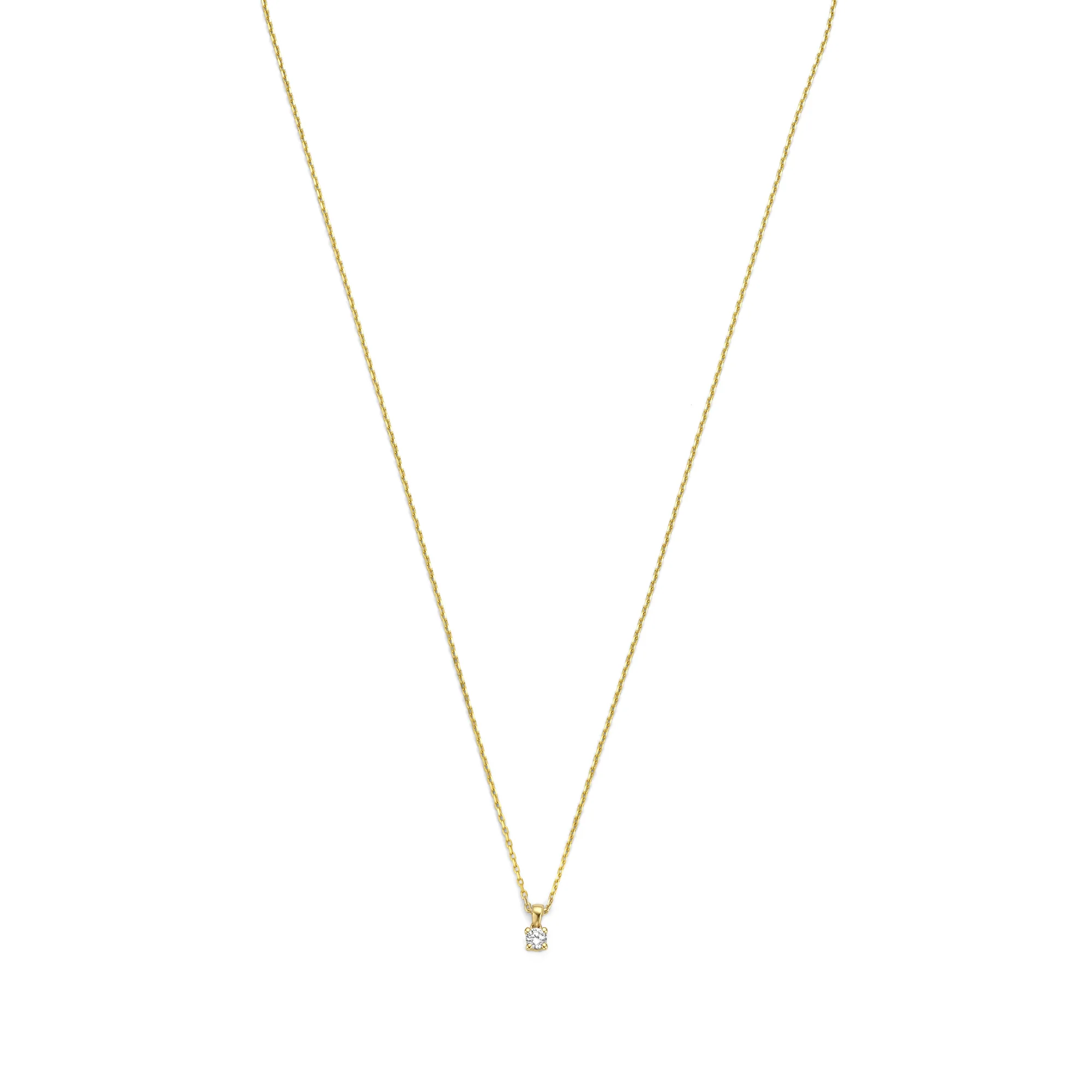 Isabel Bernard De la Paix Celesse 14 Carat Golden Necklace | diamond 0.07 ct | IBD350002 - Image 5