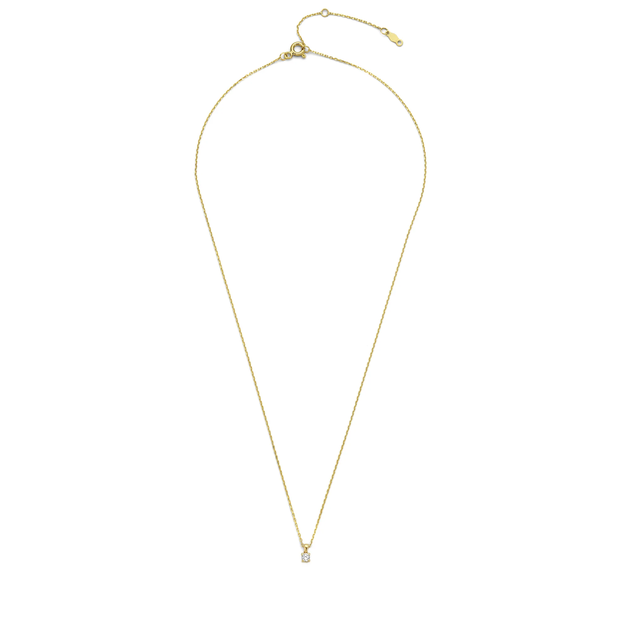 Isabel Bernard De la Paix Celesse 14 Carat Golden Necklace | diamond 0.07 ct | IBD350002 - Image 6
