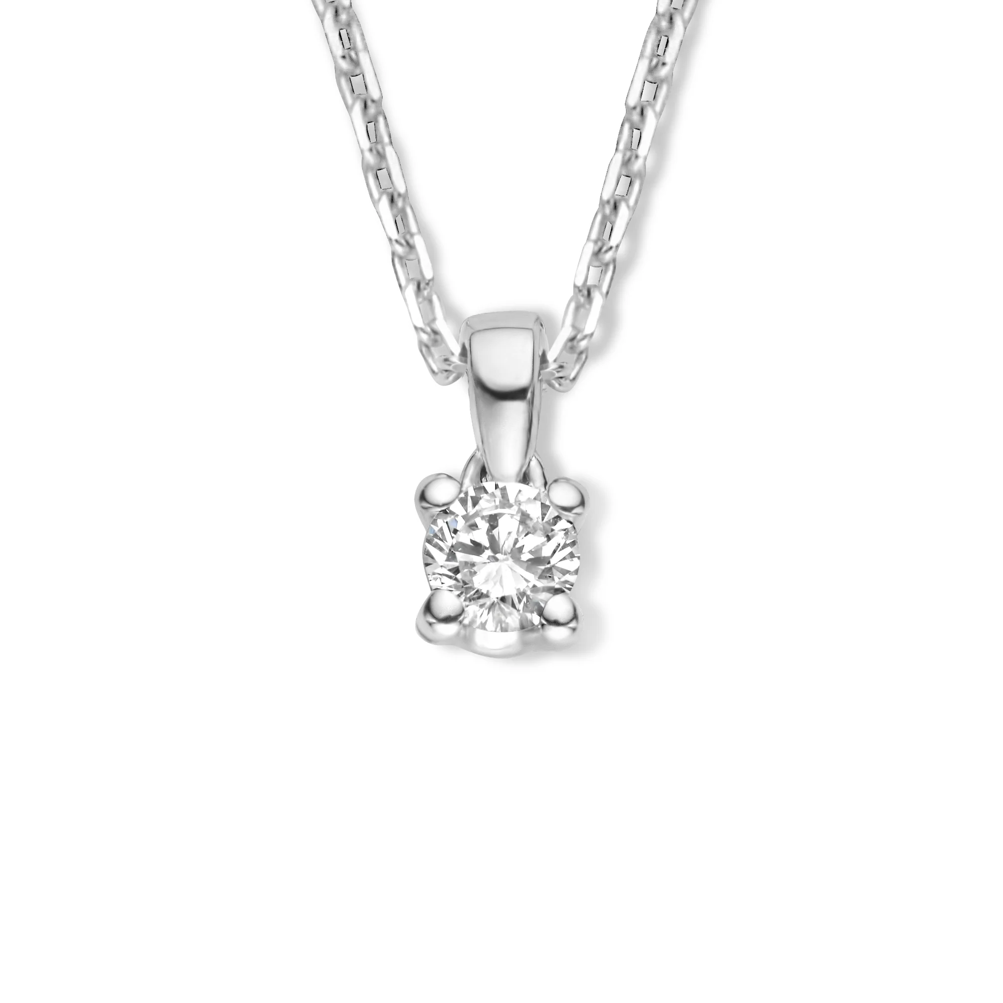 Isabel Bernard De la Paix Celesse 14 Carat Whitegold Necklace | diamond 0.07 ct | IBD350005 - Image 4