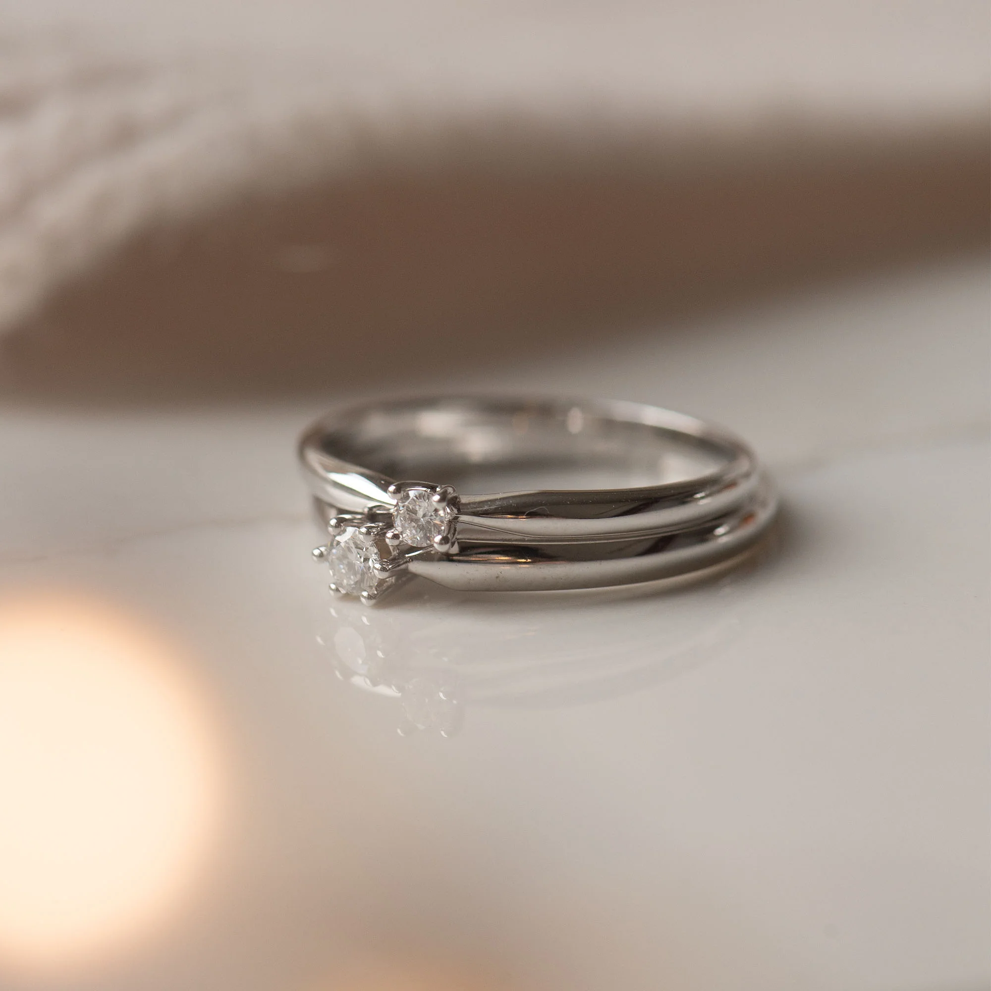 Isabel Bernard De la Paix Celesse 14 Carat Whitegold Ring | diamond 0.07 ct | IBD330005-54 - Image 6