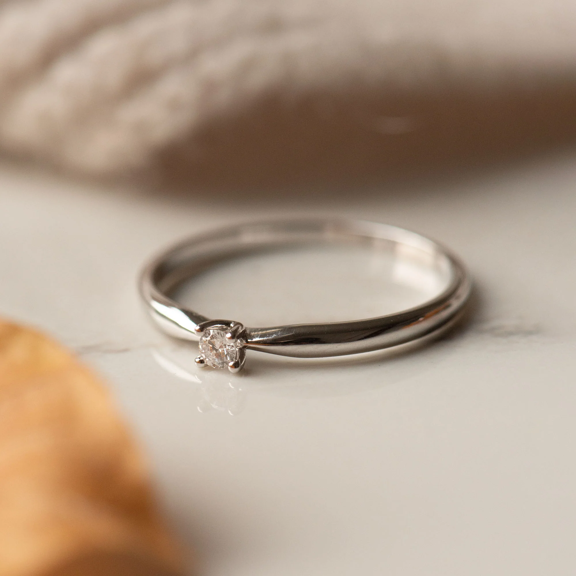 Isabel Bernard De la Paix Celesse 14 Carat Whitegold Ring | diamond 0.07 ct | IBD330005-54 - Image 7